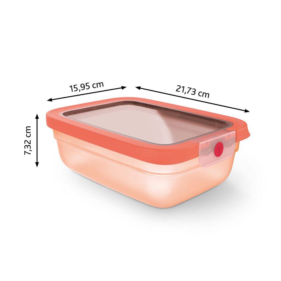 OneClick N1210810 Boîte de conservation - 1,2L - Rouge