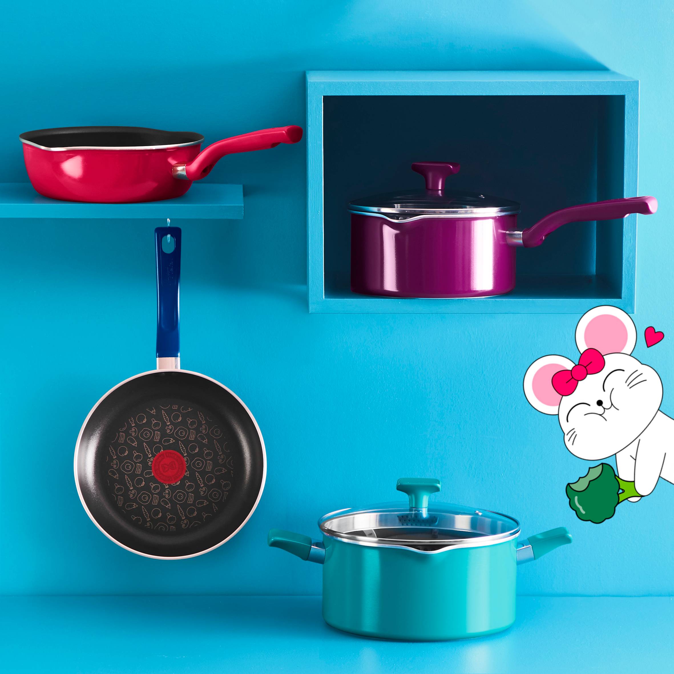 Chefclub G8050404 Braadpan 24 cm blauw