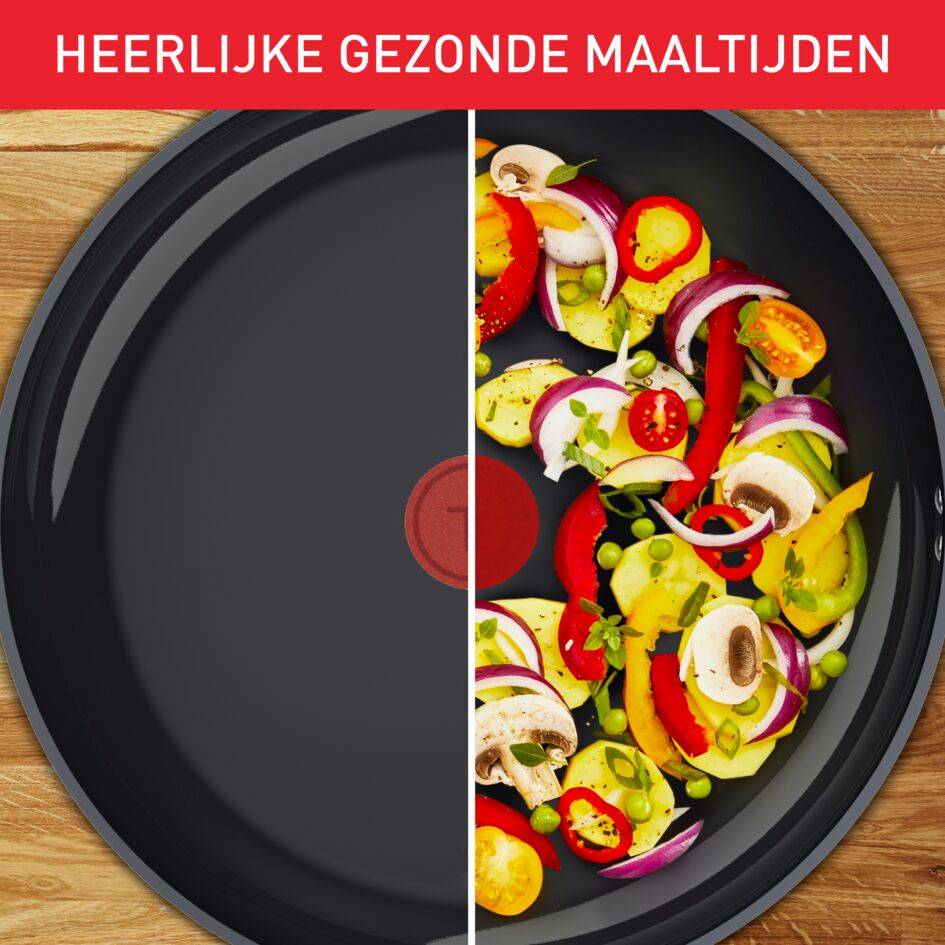 Daily Cook braadpan 24 cm, 10 jaar garantie, ergonomische handvatten die niet warm worden, handige schenkranden