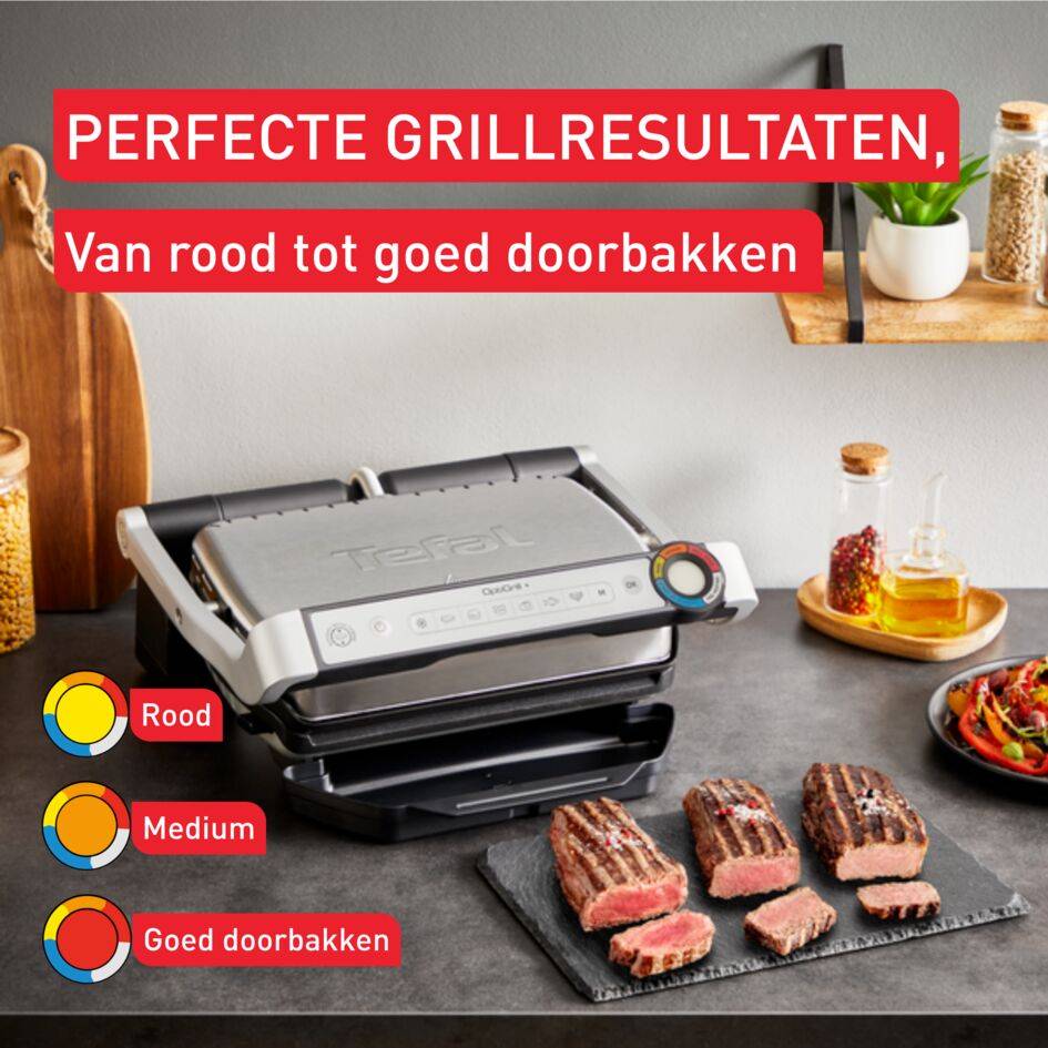 OptiGrill+ GC718D10 Intelligente Grill - 6 programma's