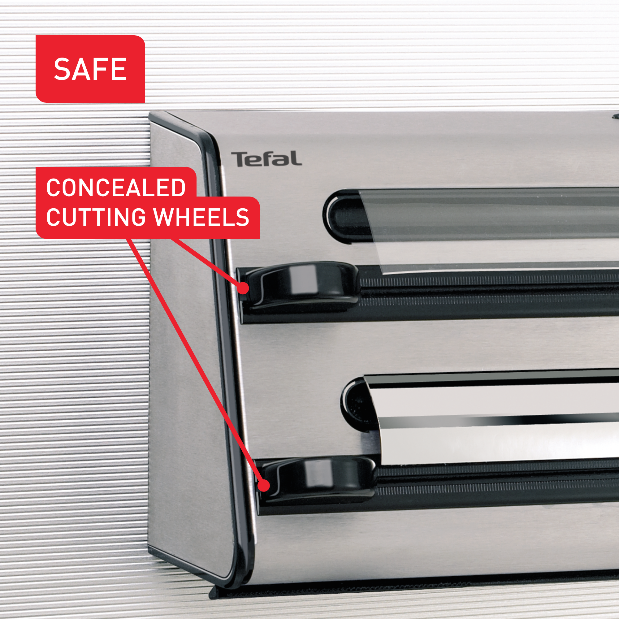 Ingenio K1887904 Keukenhulpen, drievoudige dispenser: keukenrol, aluminiumfolie, plasticfolie