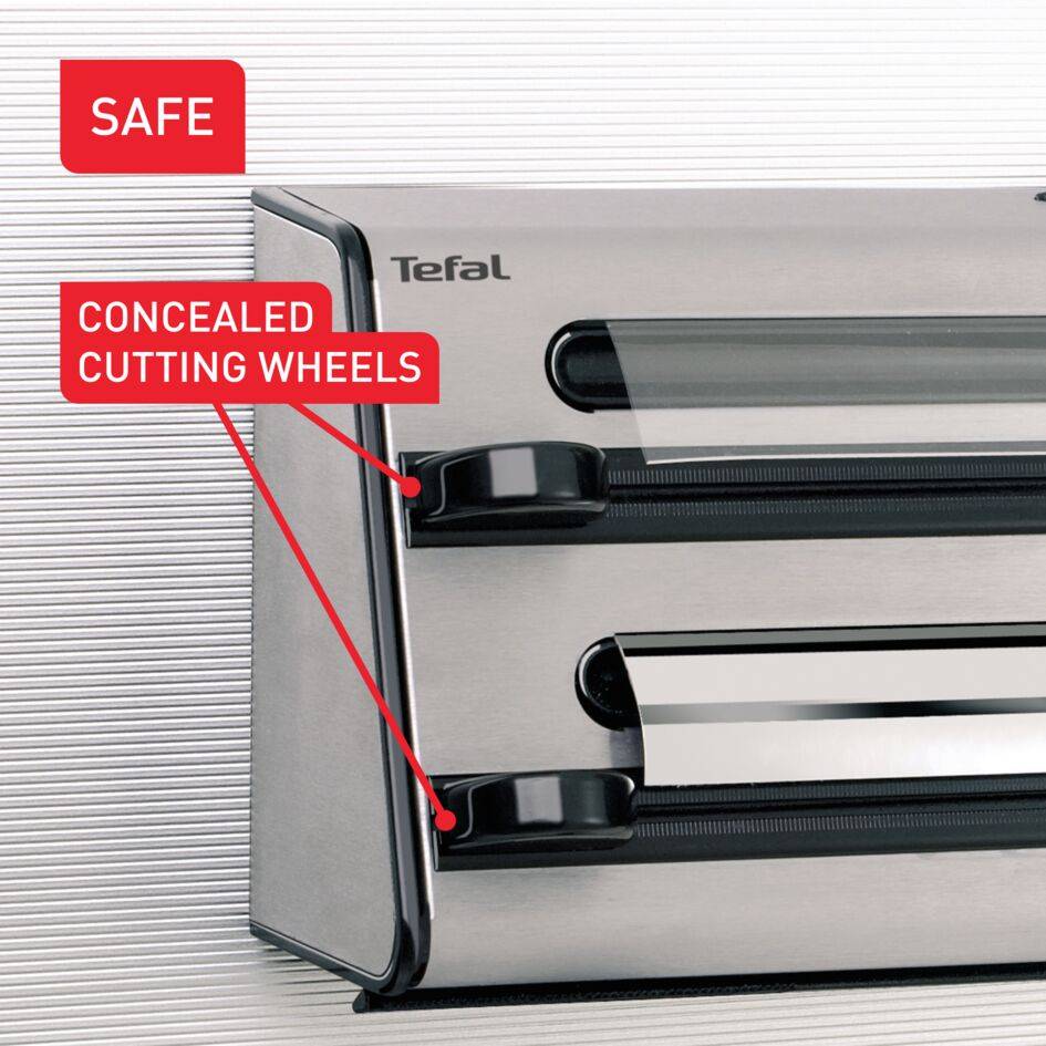 Ingenio K1887904 Triple distributeur : essuie-tout, papier aluminium, film plastique