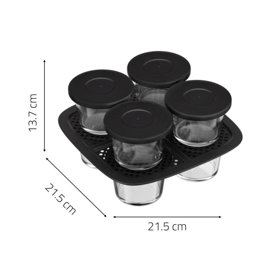 Glass Jars, 8-Piece Set, Easy Fry Silence 5L Air fryer Compatibility