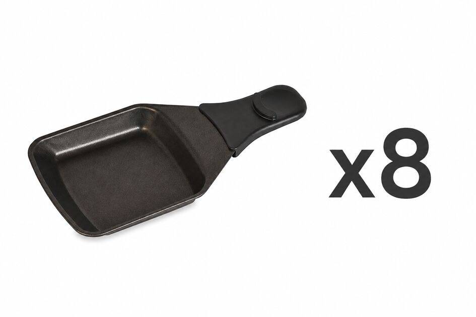 Coupelles à raclette carrées x8 pour Appareils à raclette