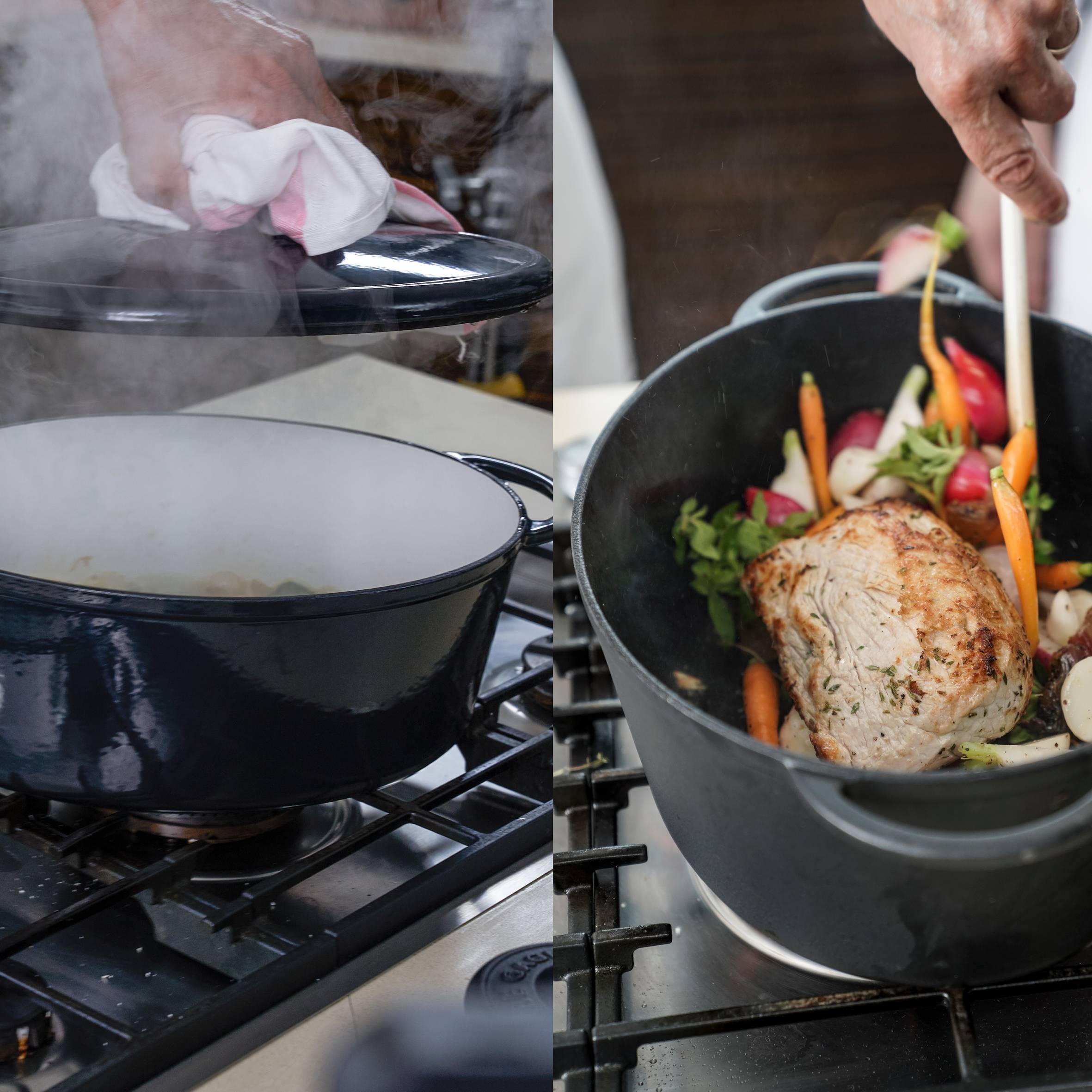 Heritage Pierre Gagnaire E2230604 Cocotte en fonte ovale  34x26 cm