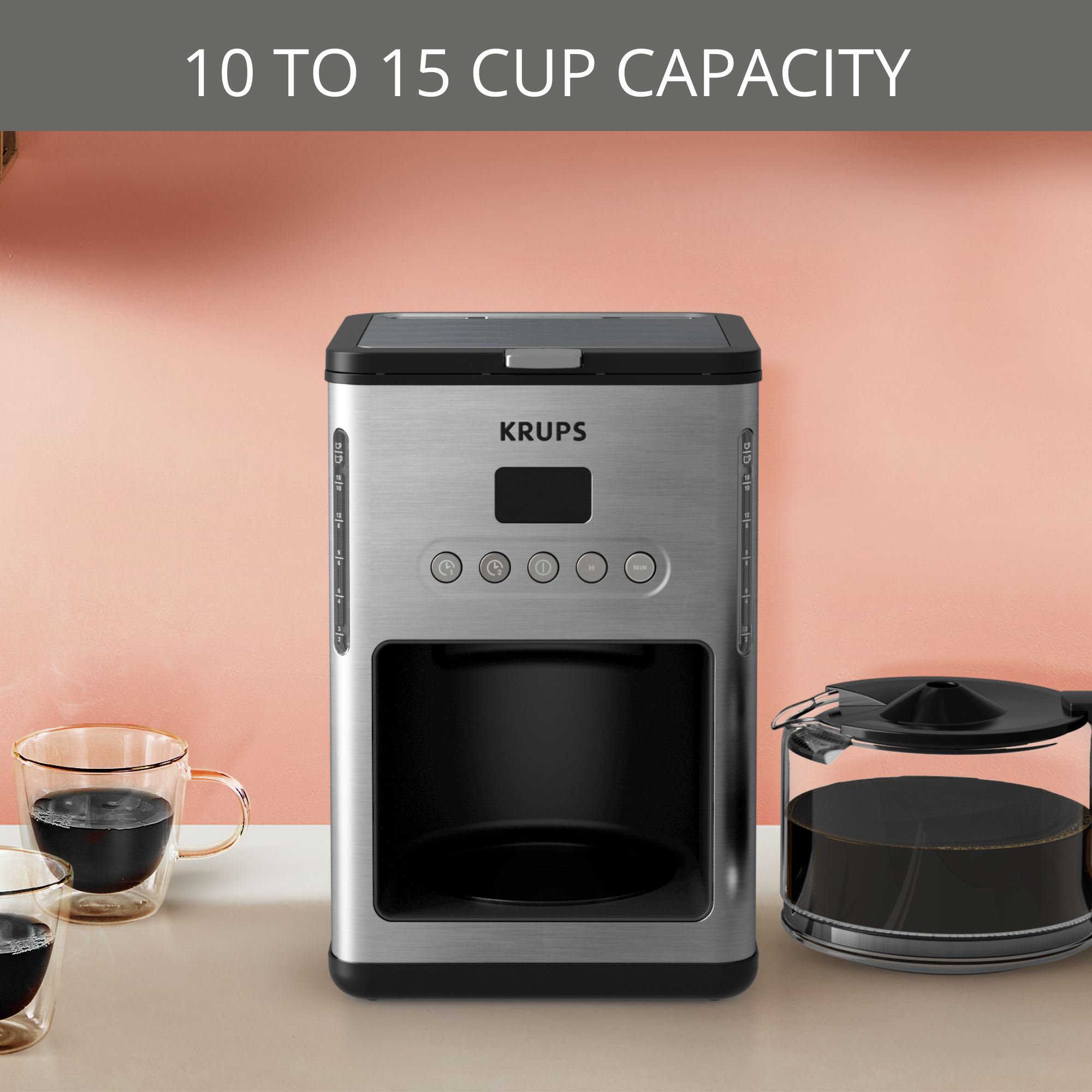 Control Line KM442D10 Cafetière à filtre - 15 tasses - Programmable
