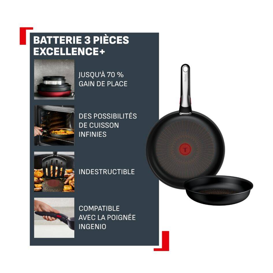 Ingenio Excellence+ P0009653 Set de 3 pièces - Induction