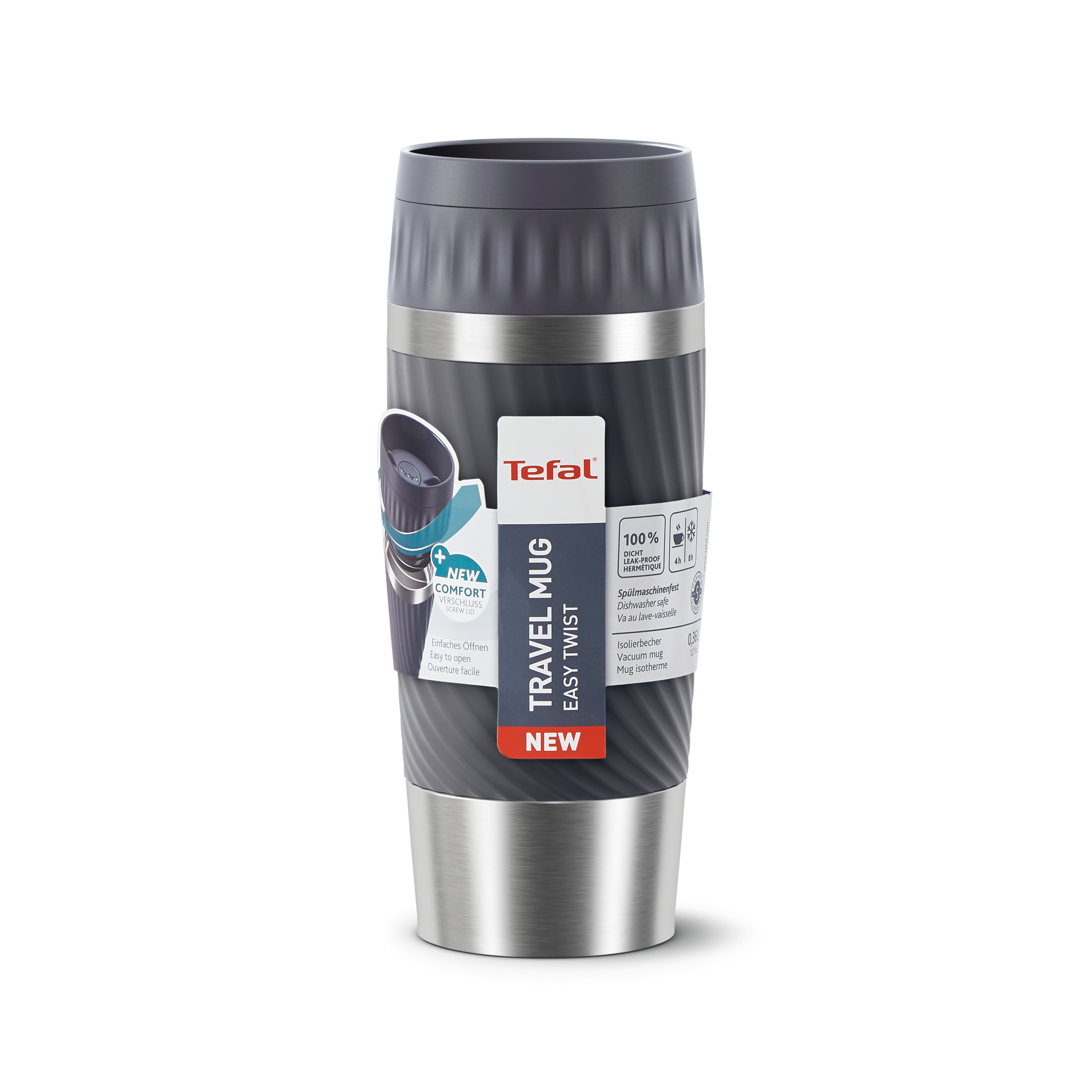 Travel Mug Easy Twist N2011510 Isotherme drinkbeker - 0,36L - Grijs