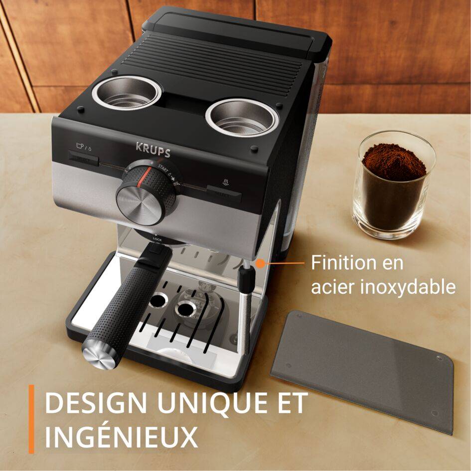 Authentic+ Inox XP384E Machine à espresso manuelle