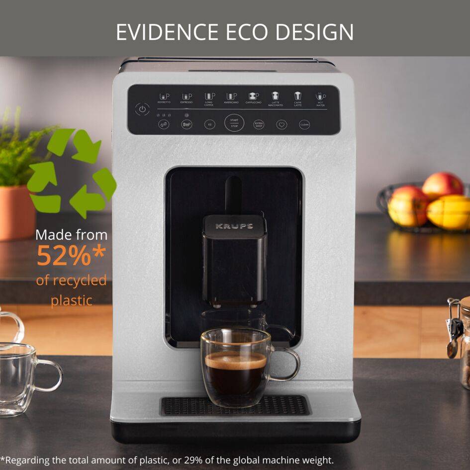 Evidence Eco-Design EA897A10 Machine à Espresso automatique à grains - 8 recettes de café - 2,3L - Eco-design