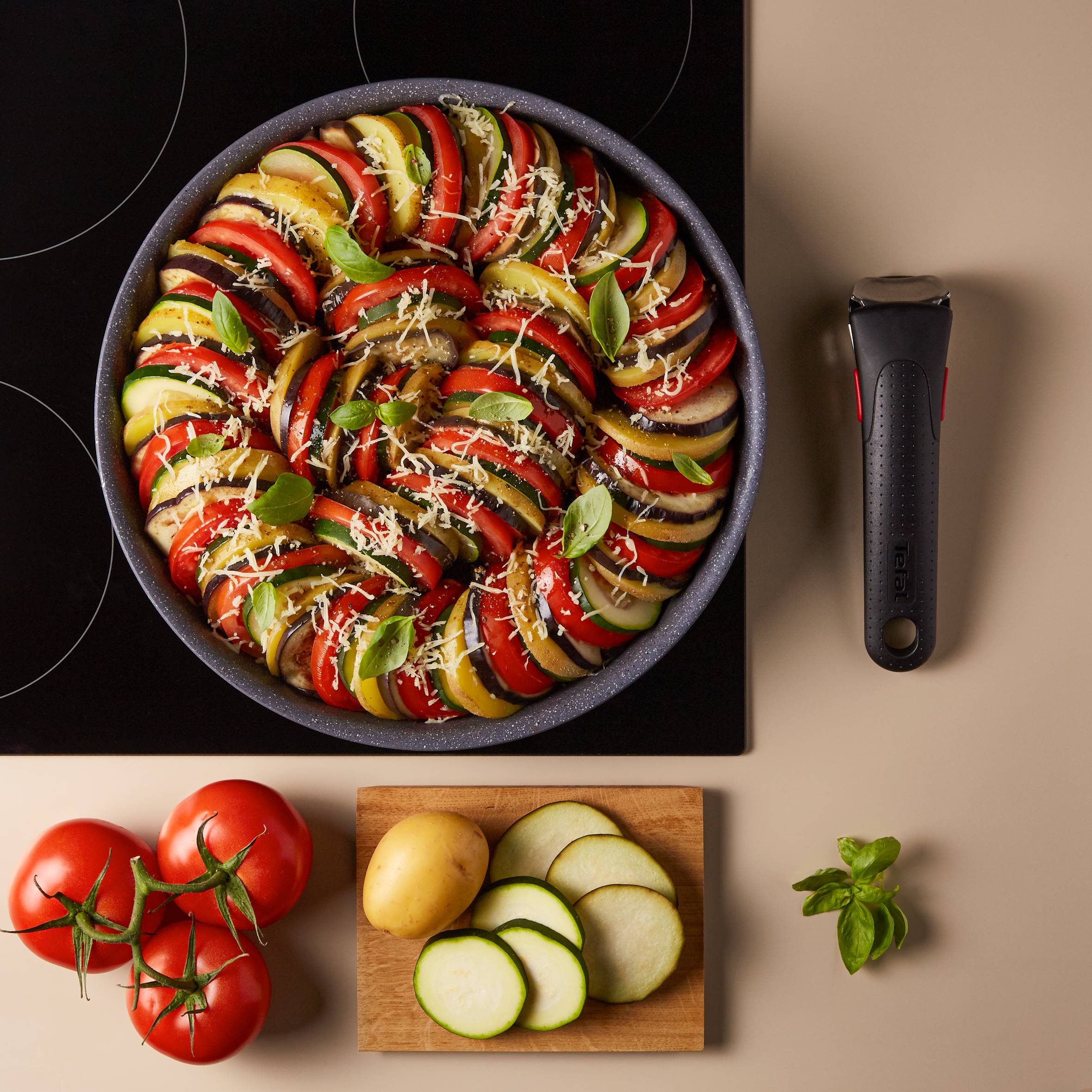 Ingenio Natural Force L3969202 Set van 2 pannen 22/26 cm + afneembare handgreep - Inductie