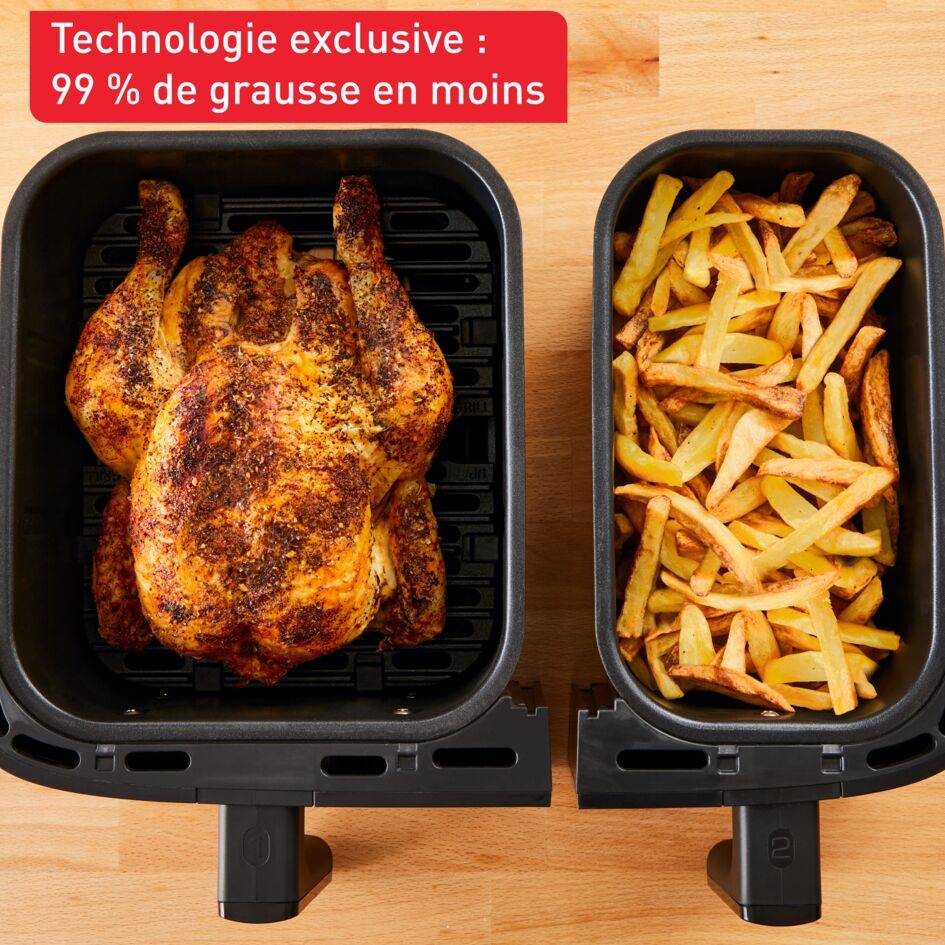Dual Easy Fry & Grill EY905B10 Air fryer - 8 programmes - 5,2L + 3,1L