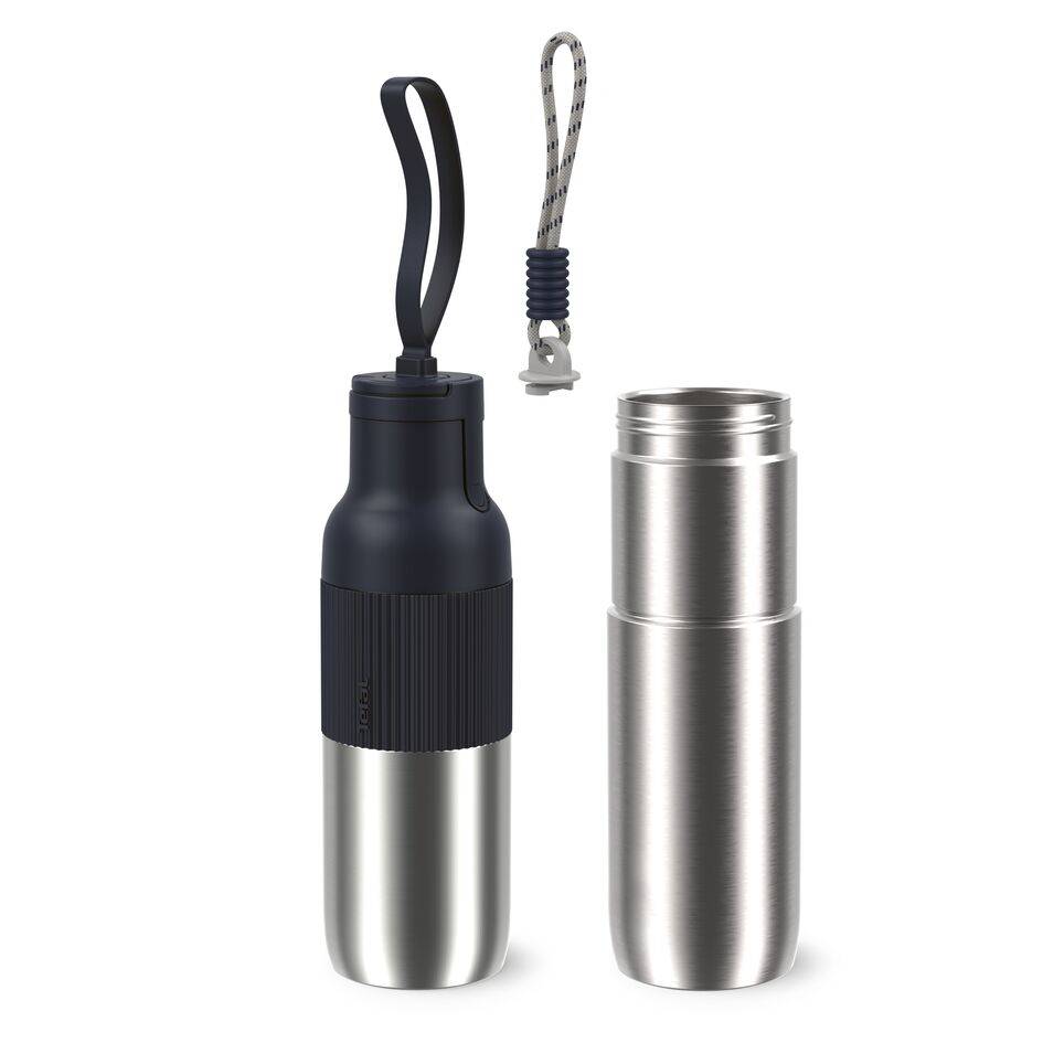 beYou N3121610 Gourde inox et silicone - 0,5L - 0,7L  - Noir