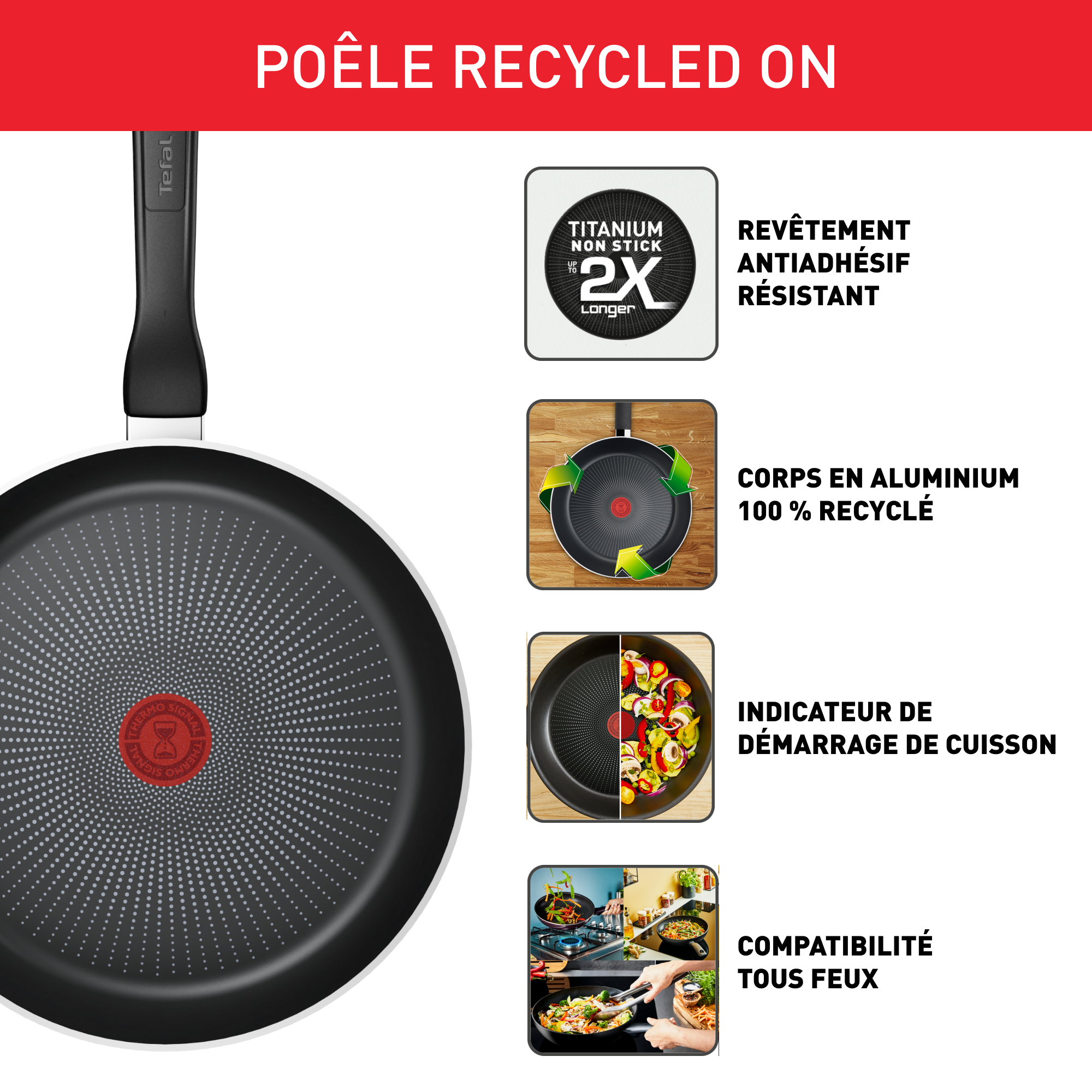 Recycled On C2970632 Poêle à frire - 28 cm - Induction