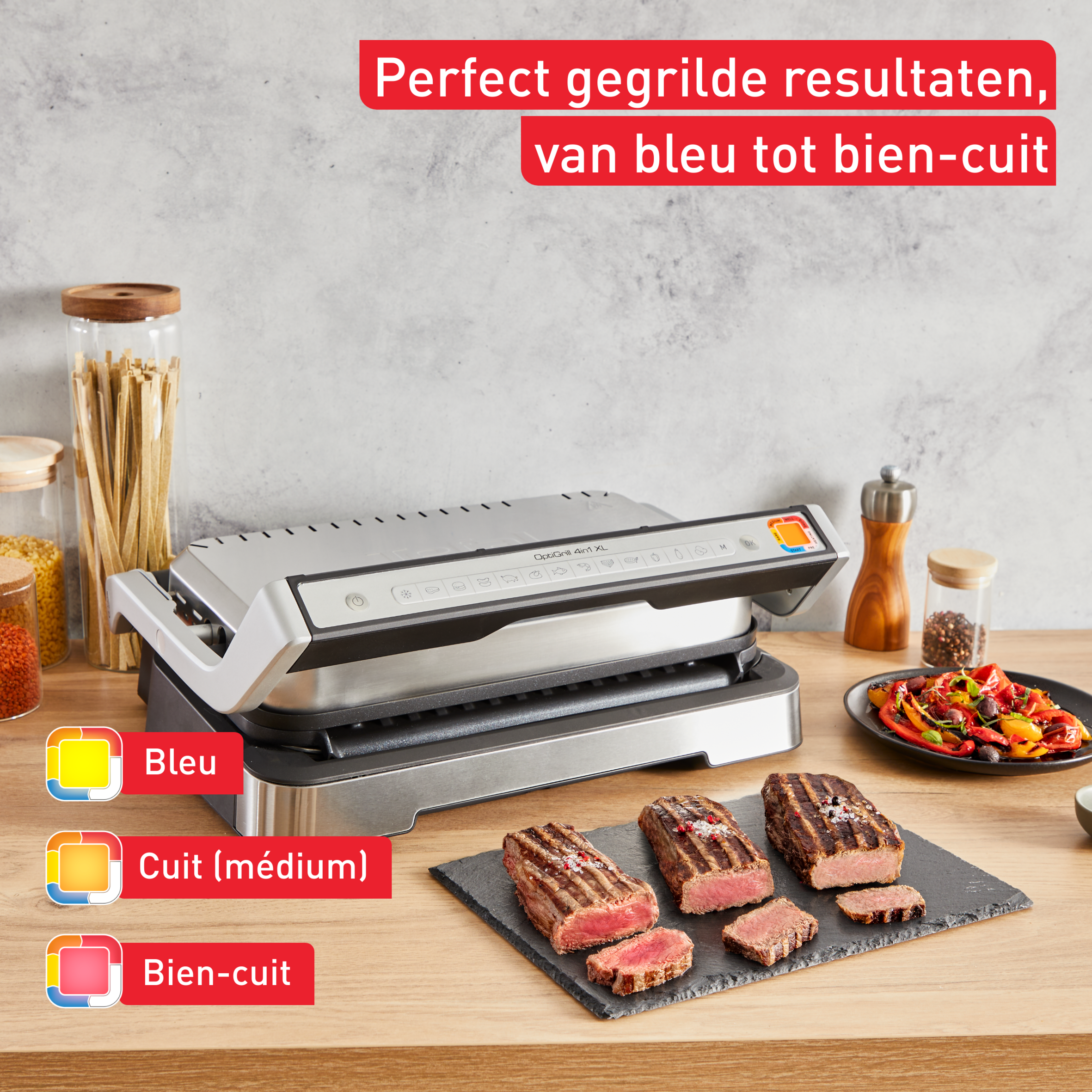 OptiGrill 4-in-1 XL GC784D10 Intelligente Grill & Barbecue - 12 programma's