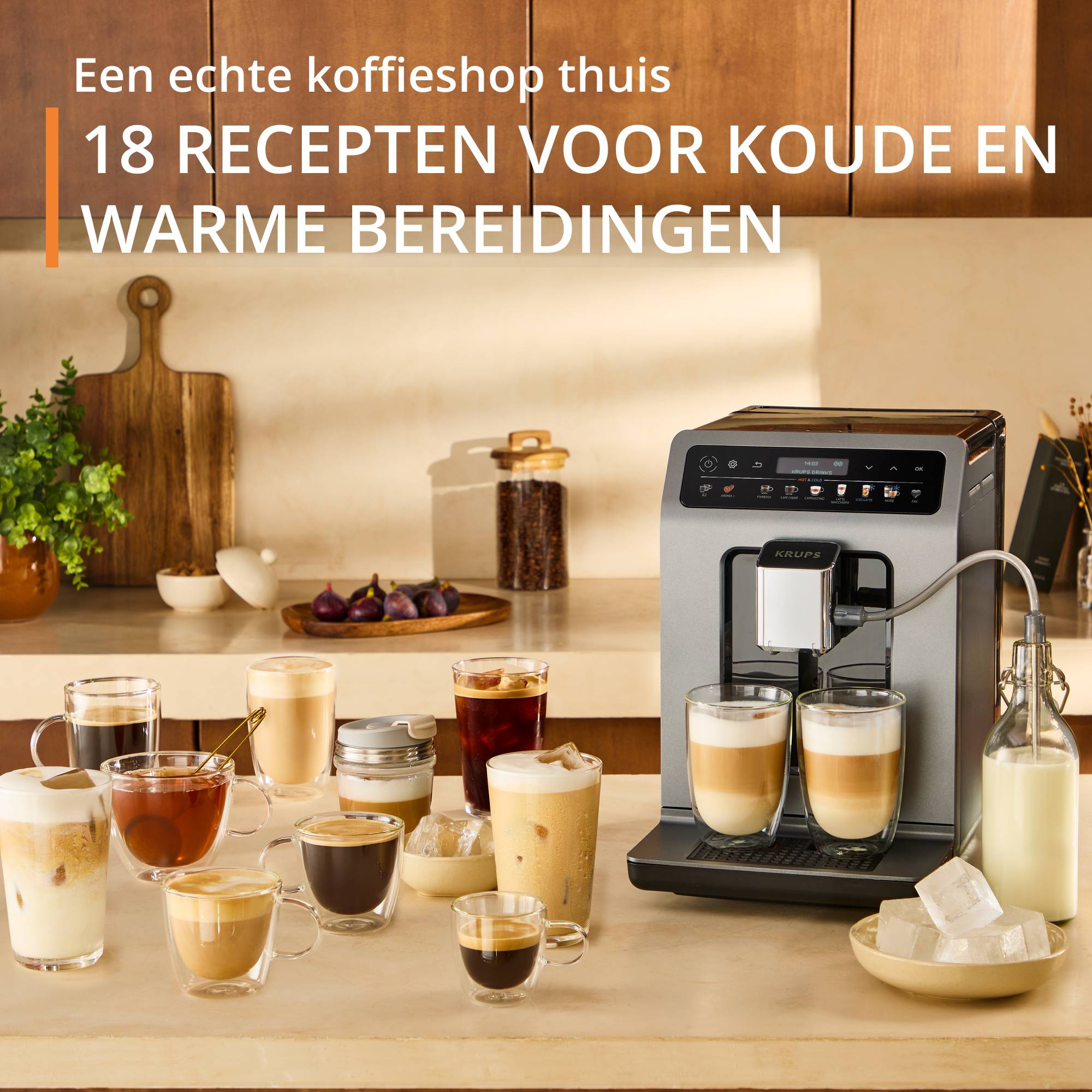 Evidence Hot & Cold EA898DF1 Volautomatische espressomachine - 18 recepten voor warme en koude bereidingen
