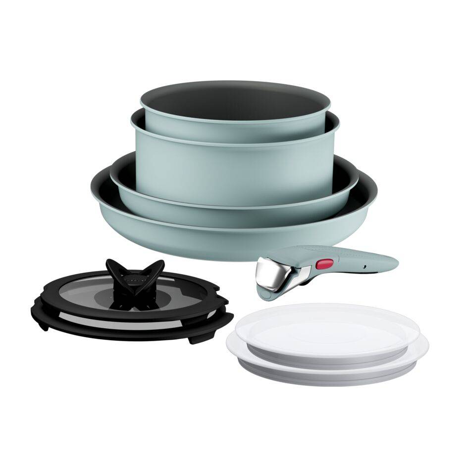 Halo Eucalyptus, 9-delige kookgereiset, bijpassend handvat, stapelbaar