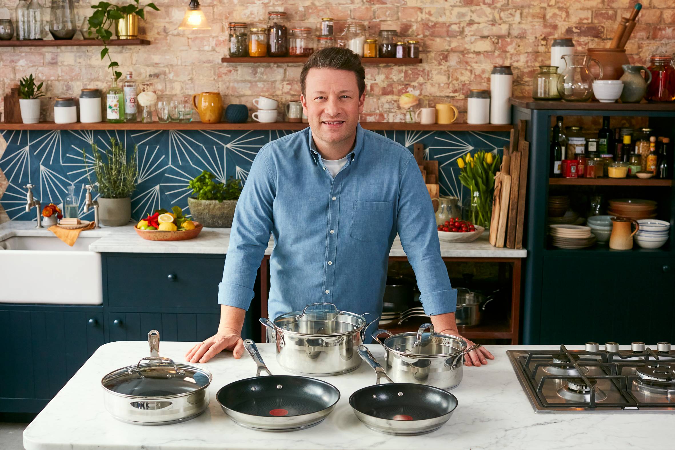 Jamie Oliver E310S334 Set de 3 poêles à frire 20/24/28cm - Induction