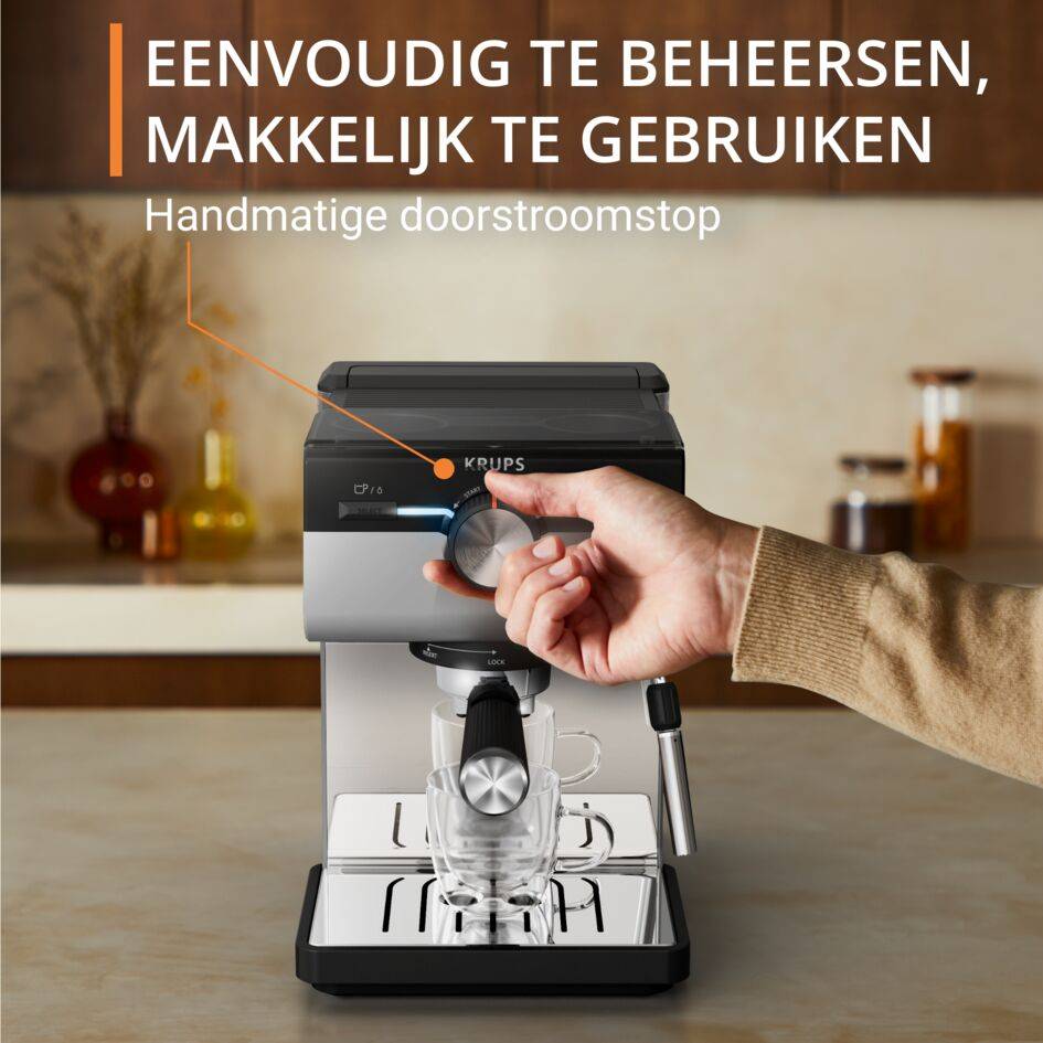 Authentic+ Inox XP384E Handmatige espressomachine