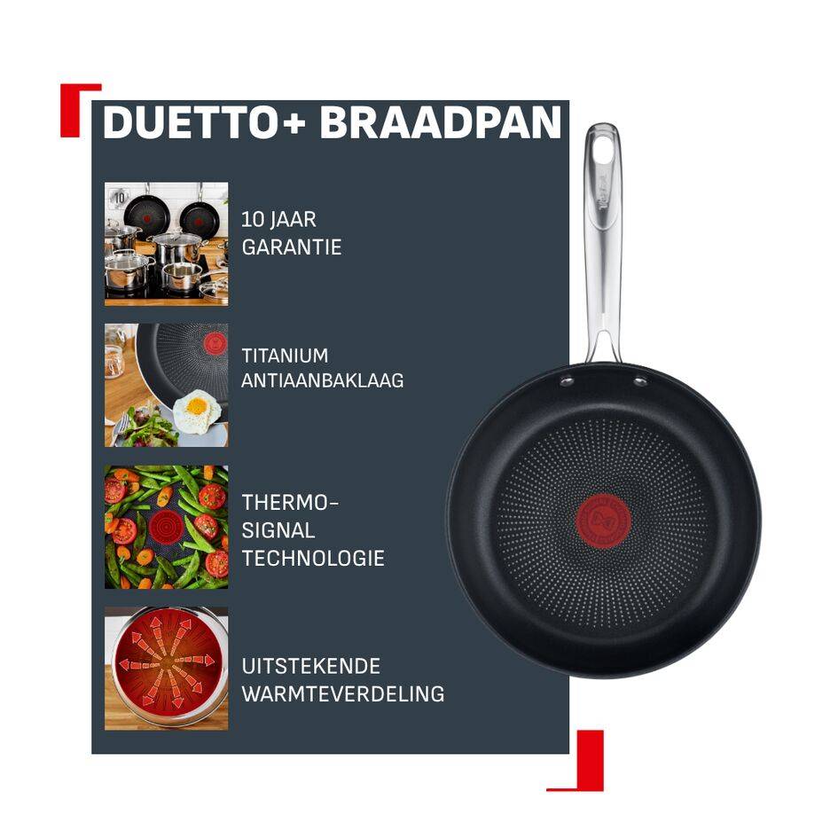 Duetto G7320655 Braadpan - 28 cm - Inductie