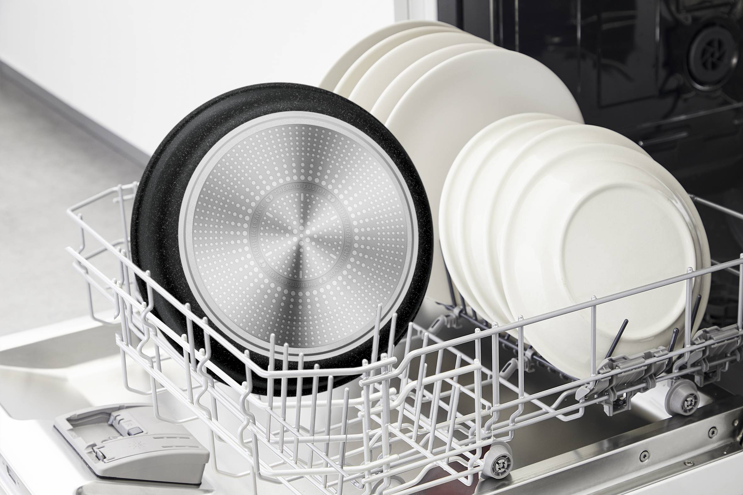 Ingenio Black Stone L3999632 Set de 3 poêlons 16/18/20 cm + poignée amovible - Induction