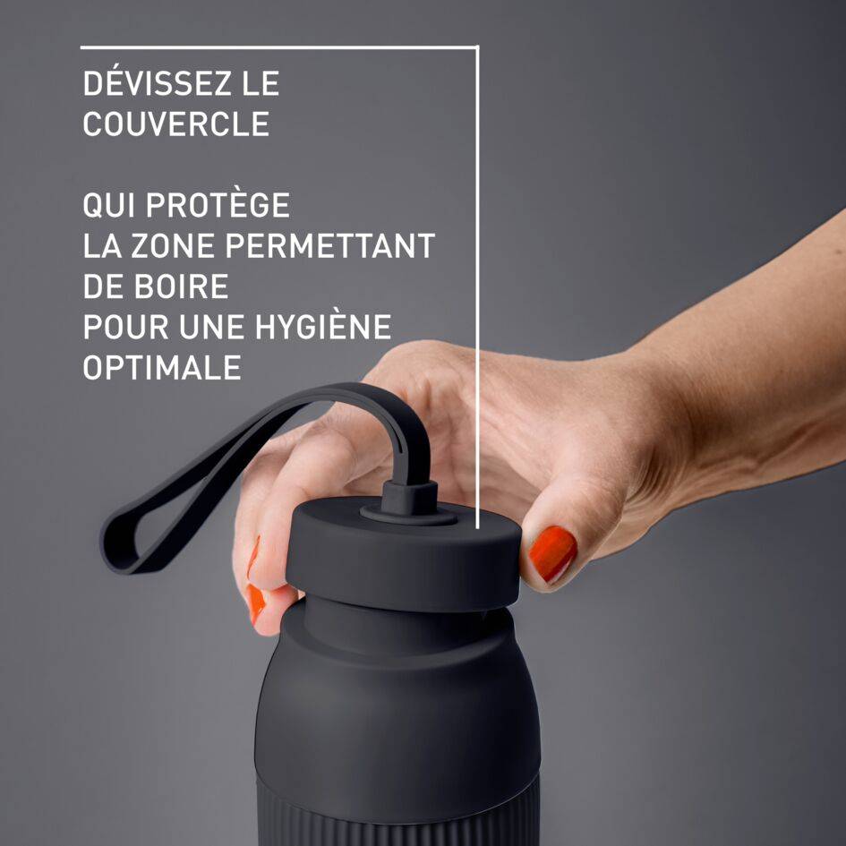 BeYou Twist N2193110 Gourde isotherme - 0,7L - Noir