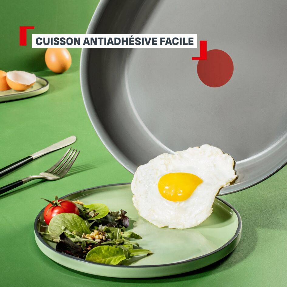 Renew, Poêle 28 cm, Revêtement en céramique antiadhésif, Induction