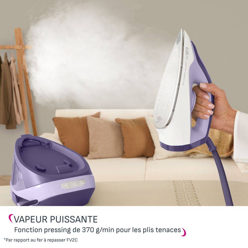 Calor Power Pro Compact&nbsp;200, Centrale vapeur, Repassage rapide et design compact