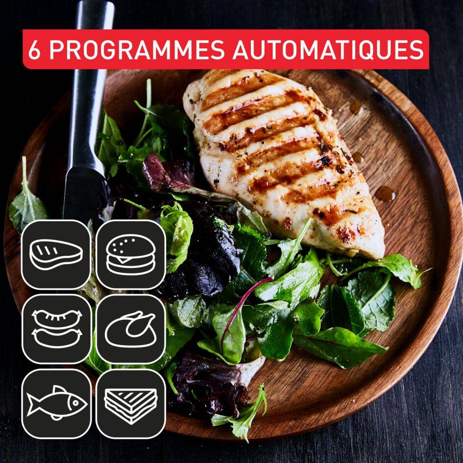 OptiGrill+ GC718D10 Grill Intelligent - 6 programmes