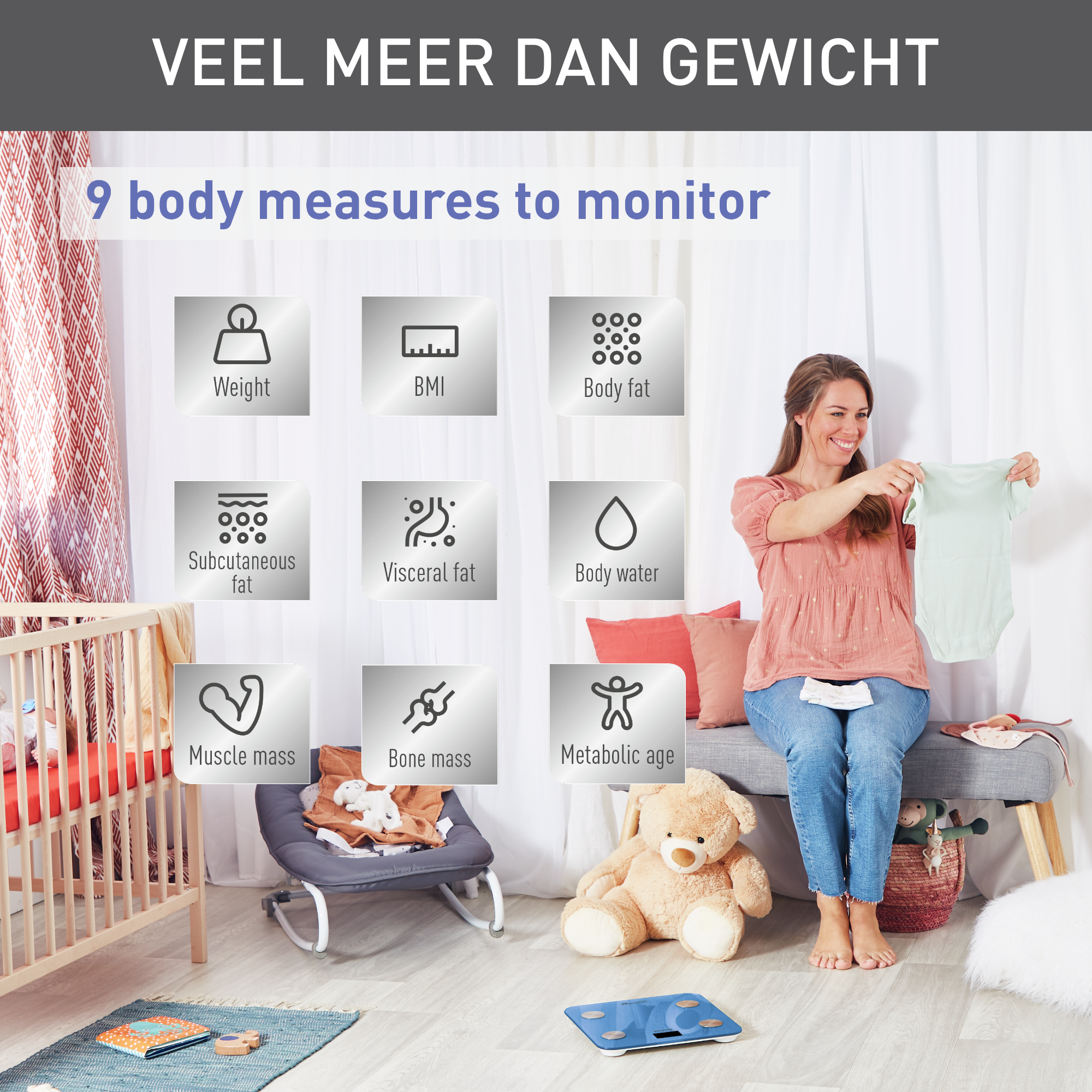 GoodVibes BM9610S1 Geconnecteerde personenweegschaal