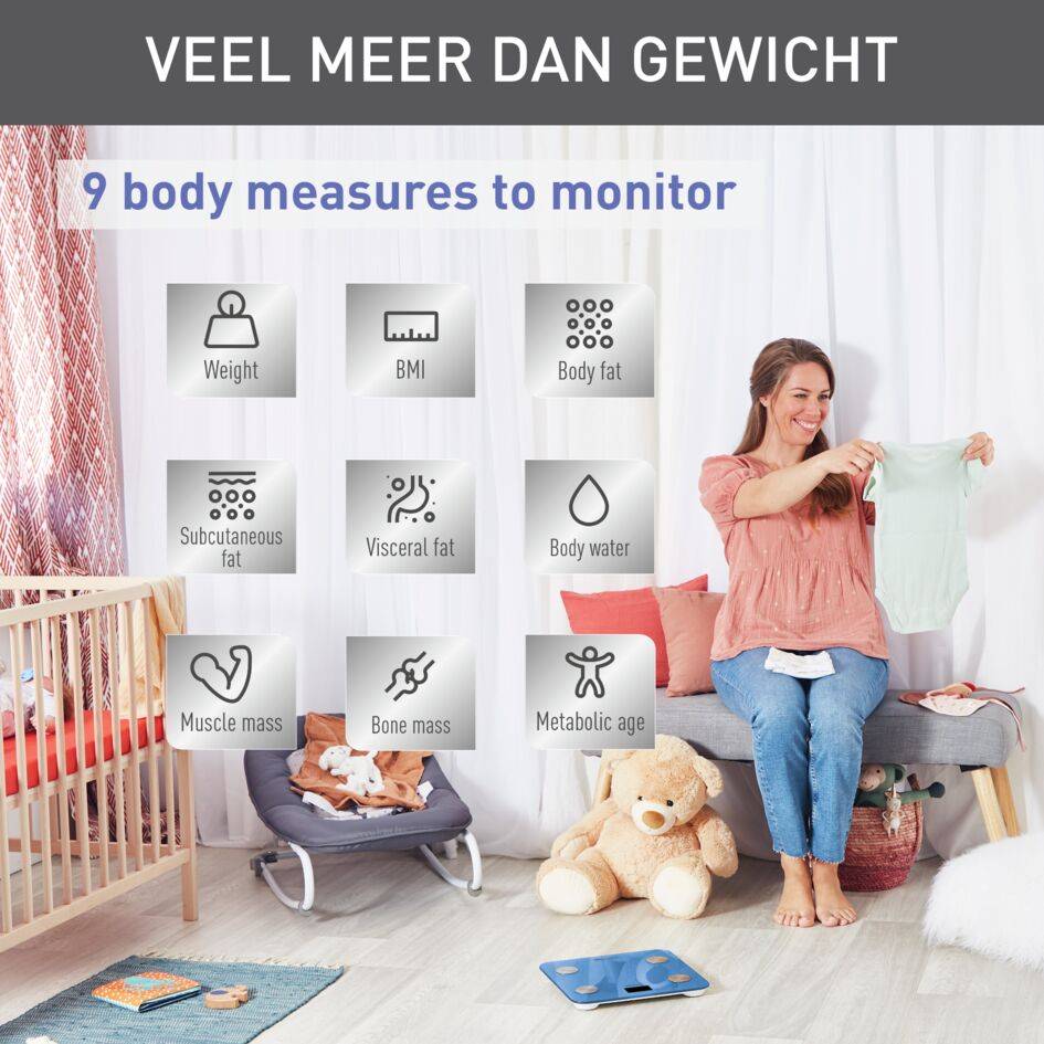 GoodVibes BM9610S1 Geconnecteerde personenweegschaal