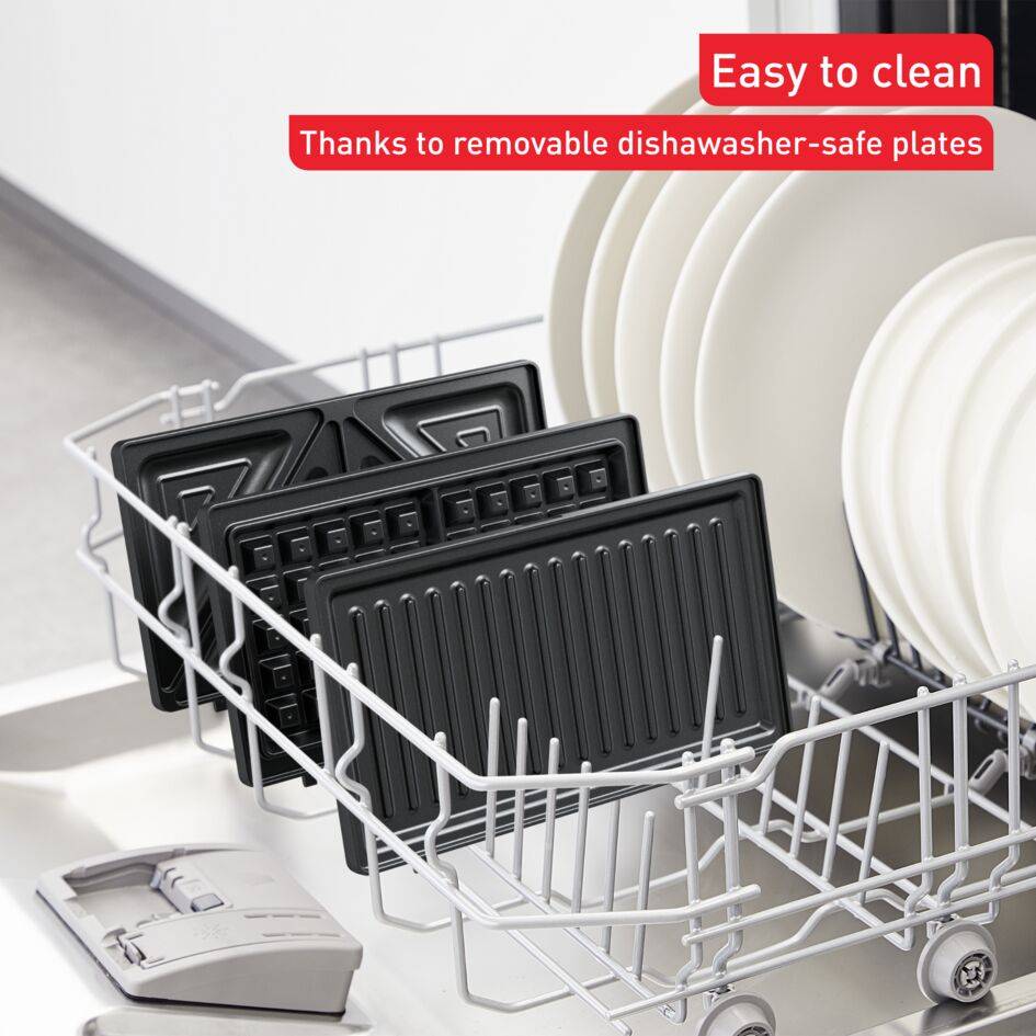 UltraCompact 3-en-1 SW383D10 Gaufrier, Appareil à Sandwich & Presse à Panini