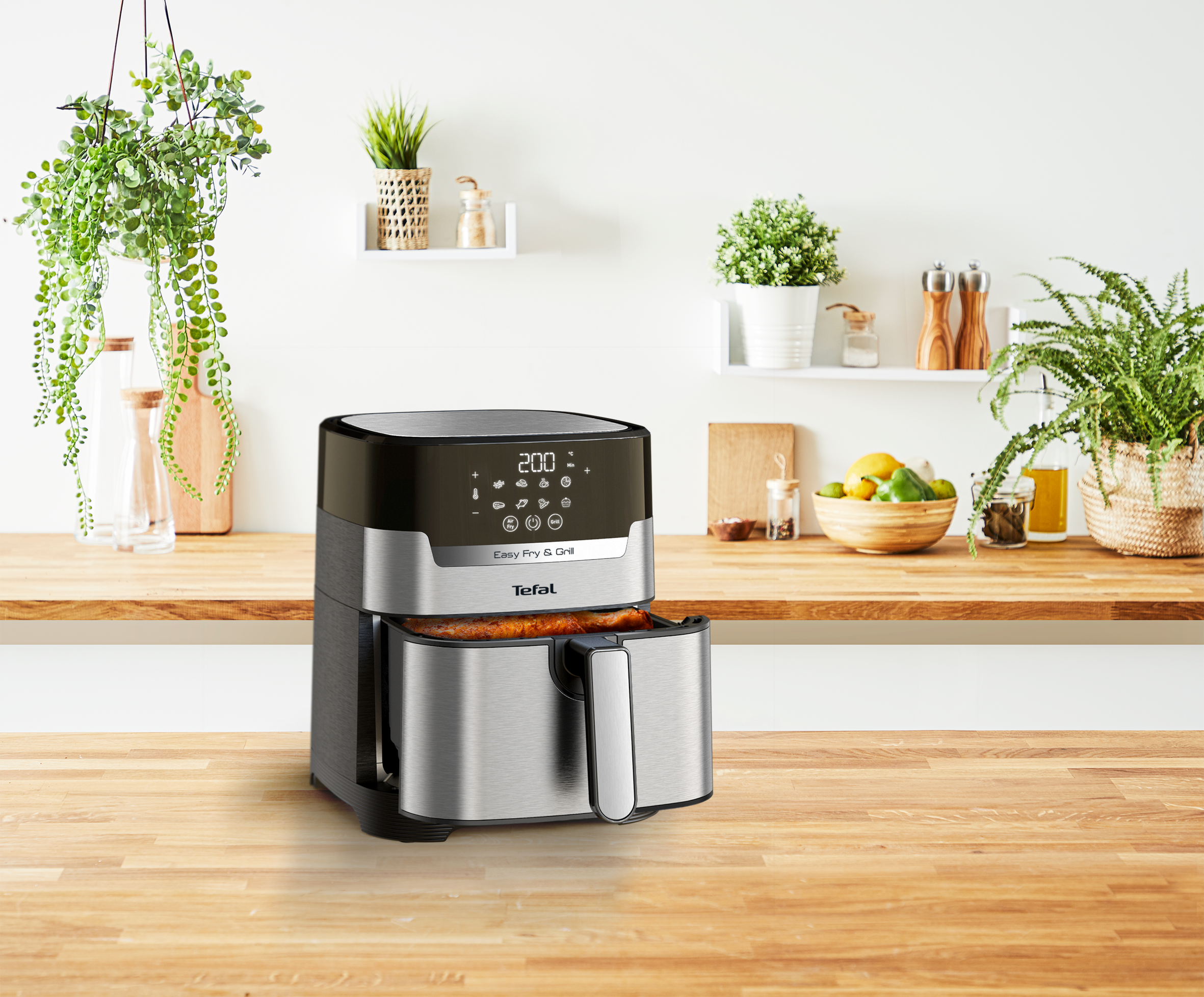 Easy Fry & Grill EY505D15 Air fryer met digitaal display - 8 programma's