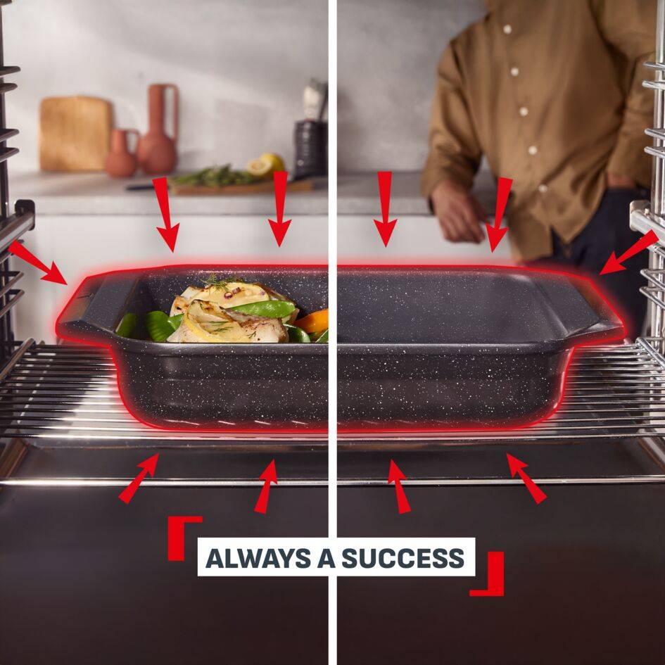 Excellence Ceramique J1804604 Petit plat à four en fonte d'aluminium 29x22&nbsp;cm - Revêtement céramique antiadhésif