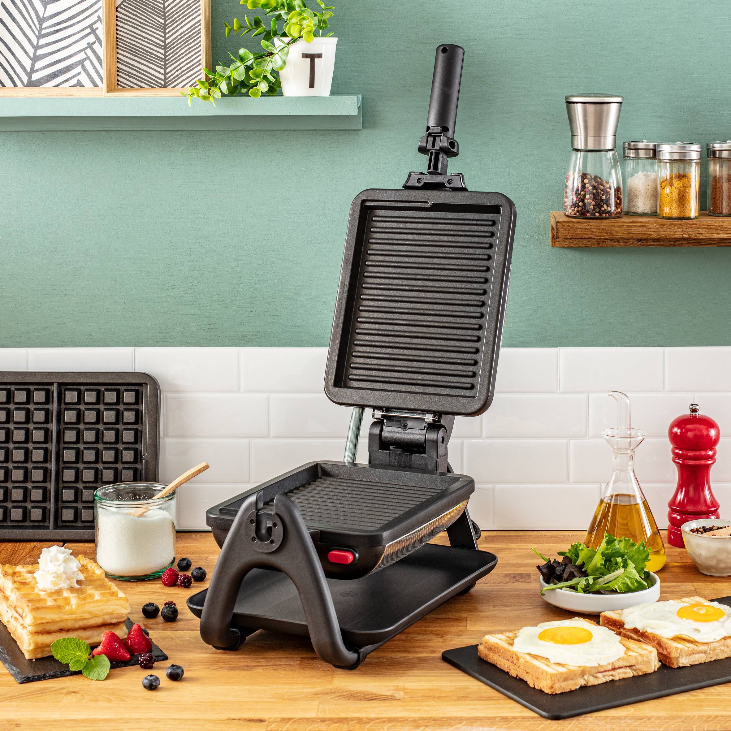 King Size 4-in-1 WM755D12 Gaufrier & Appareil croque monsieur