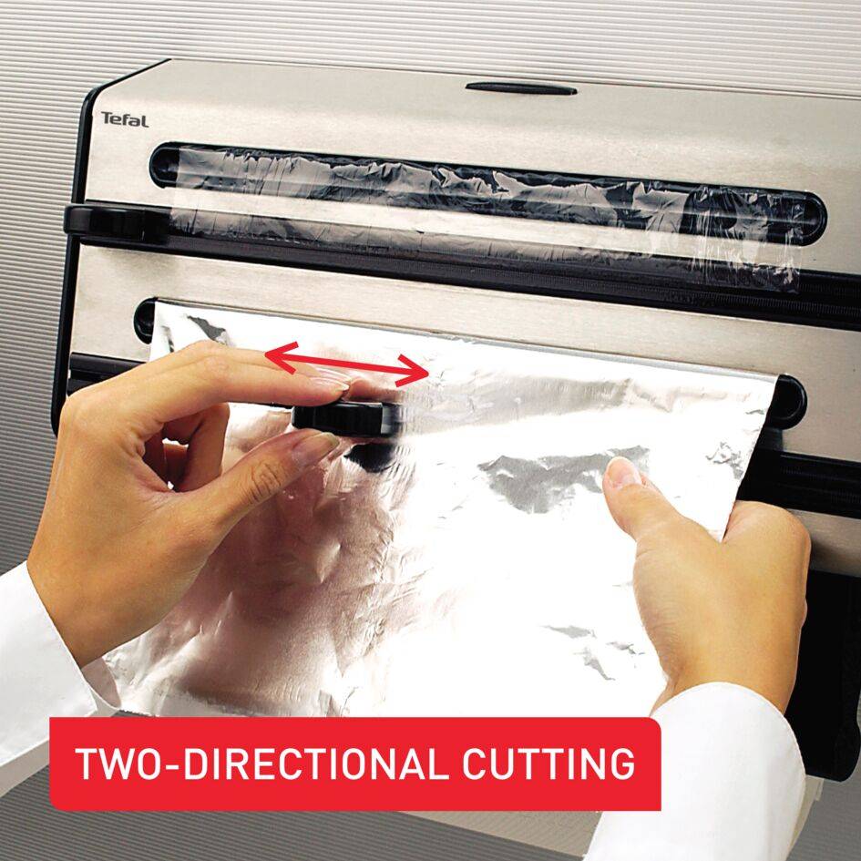 Ingenio K1887904 Triple distributeur : essuie-tout, papier aluminium, film plastique