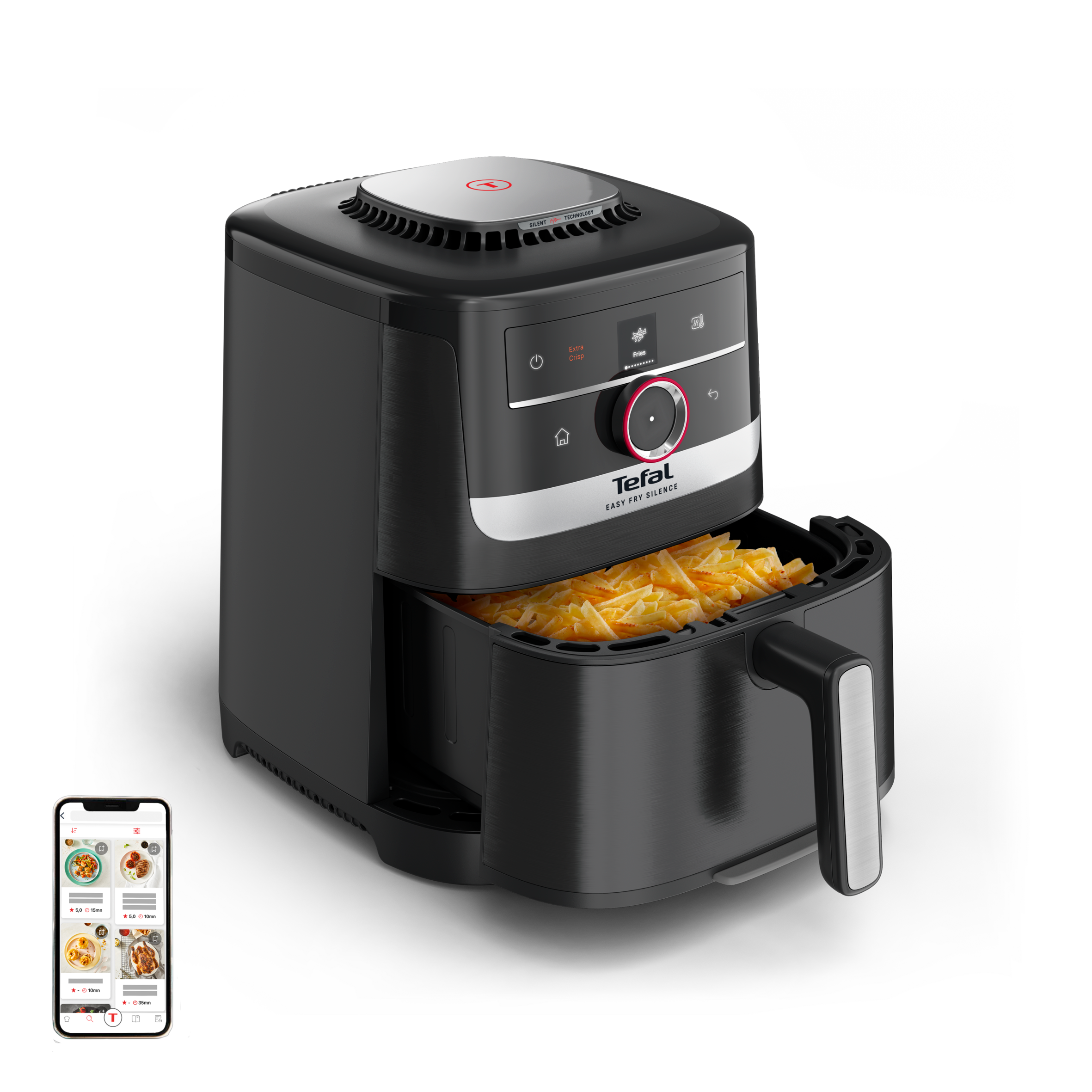 Easy Fry Silence EY5728E0 Air fryer - Smart Assist - 5L - Technologie Silencieuse