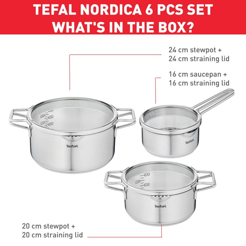 Nordica H852S326 Set 6 pièces - Induction