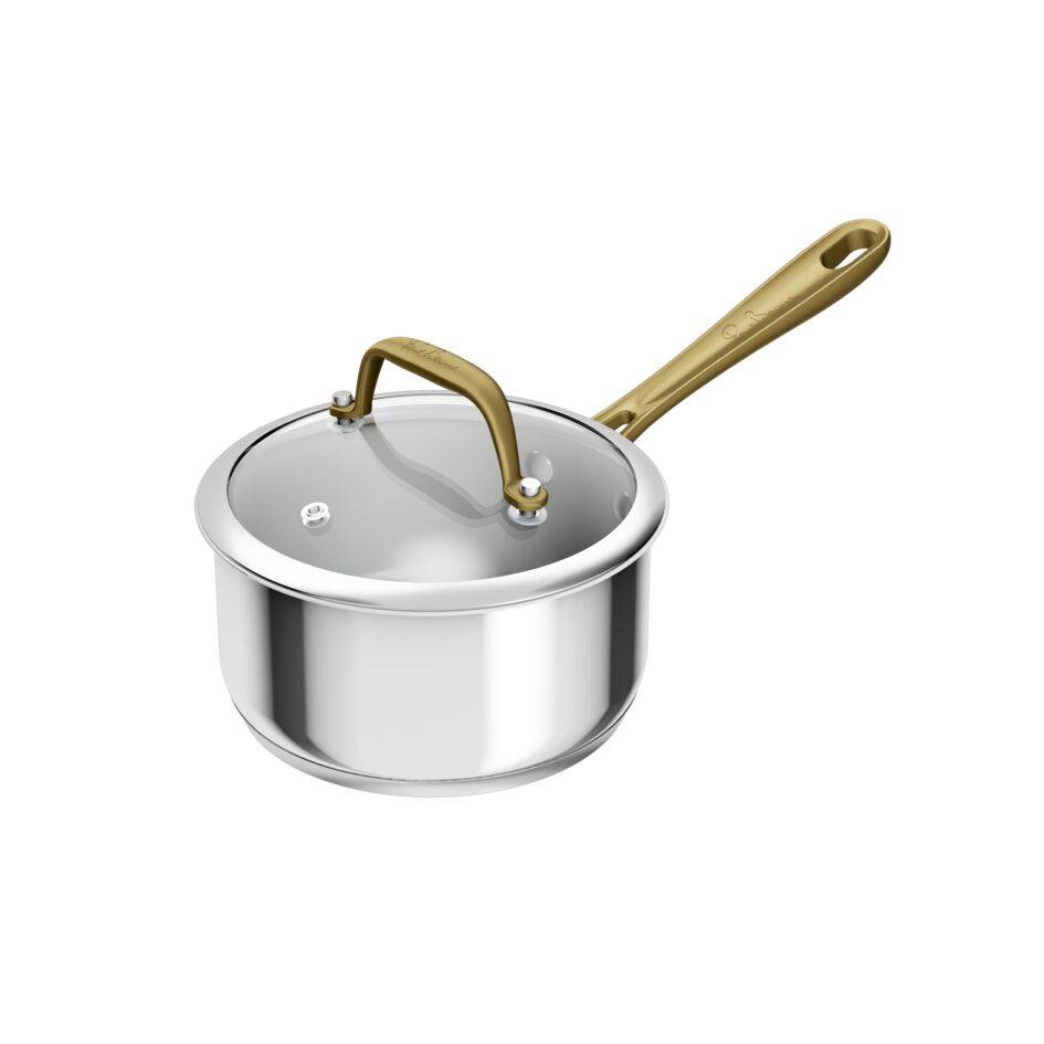 Tefal & Bocuse,H8242202, 16 cm steelpan met glazen deksel, roestvrij staal zonder coating