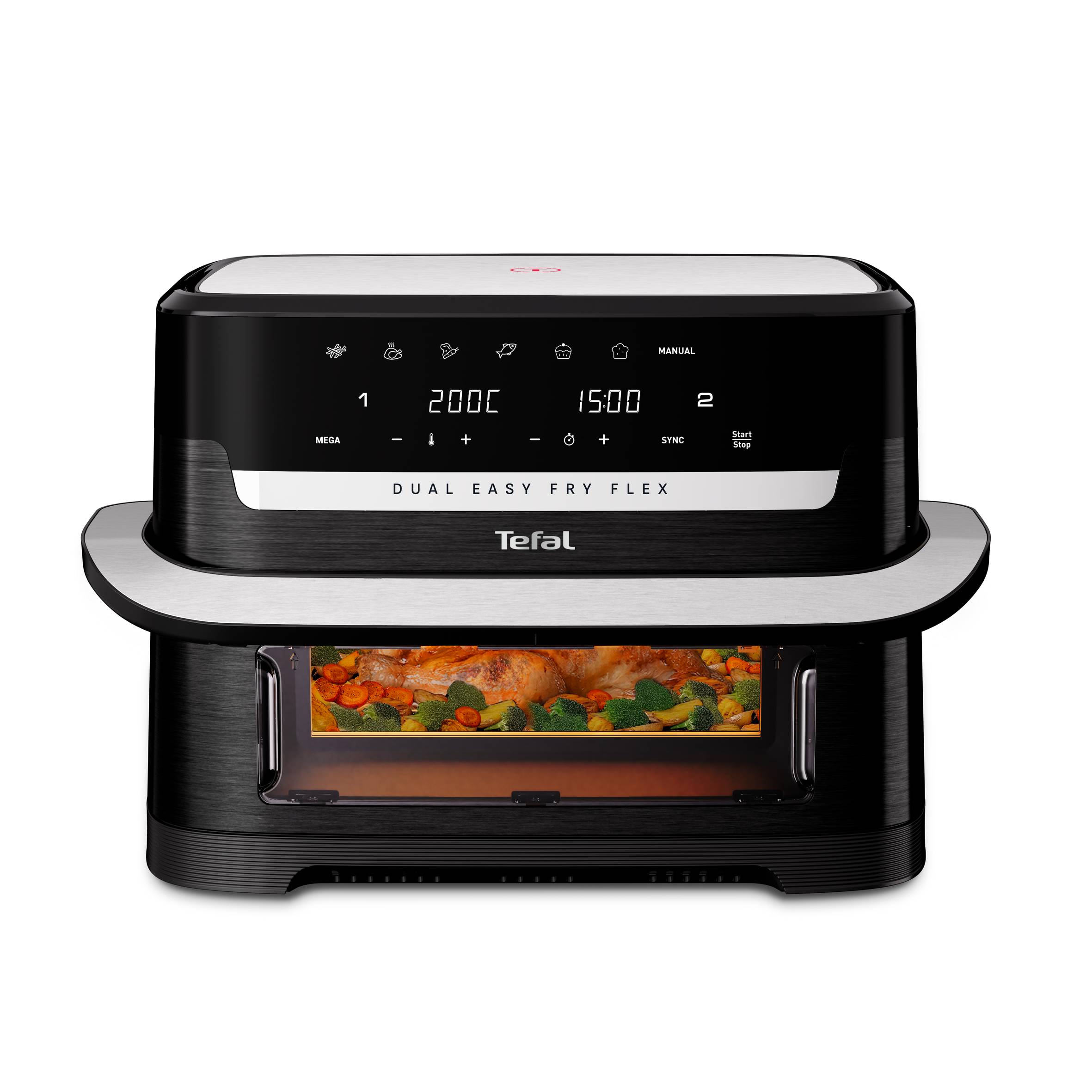 Dual Easy Fry Flex EY9228E0 Air fryer - 7 programma's - 9L