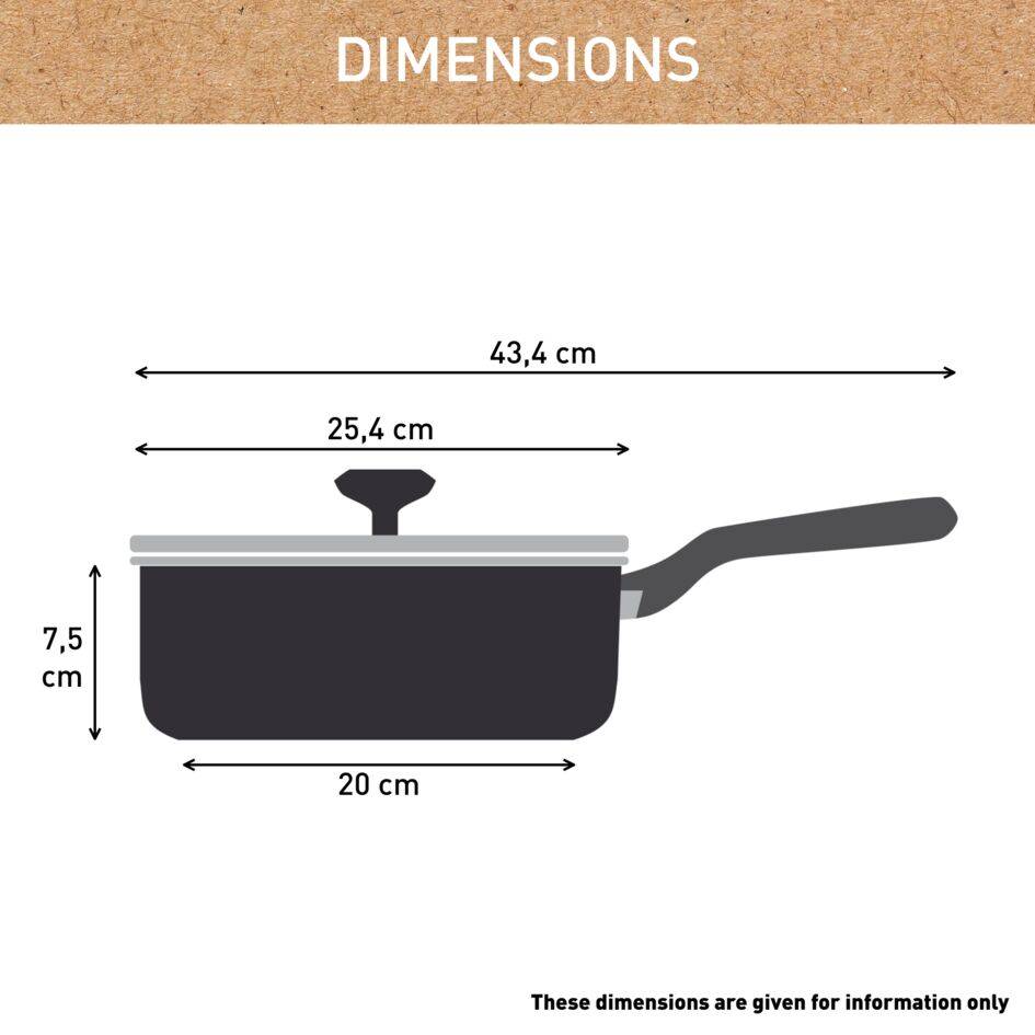 Renew On C4273232 Sauteuse en céramique + couvercle en verre - 24 cm - Induction