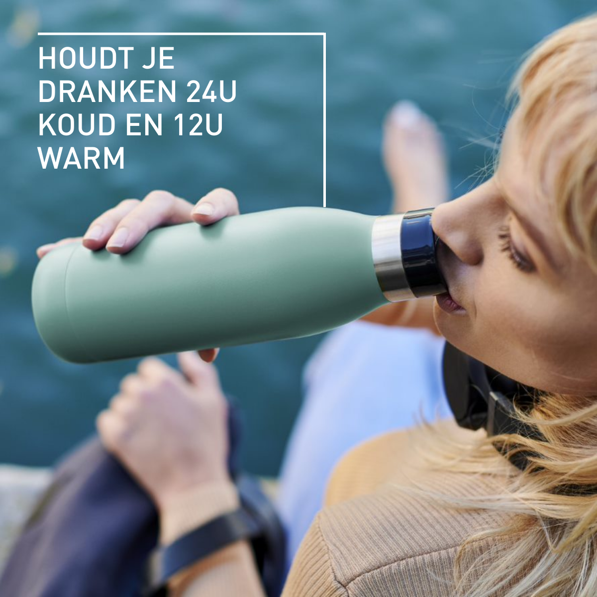 Bludrop Basic N3110210 Drinkfles - 0,5L - Groen