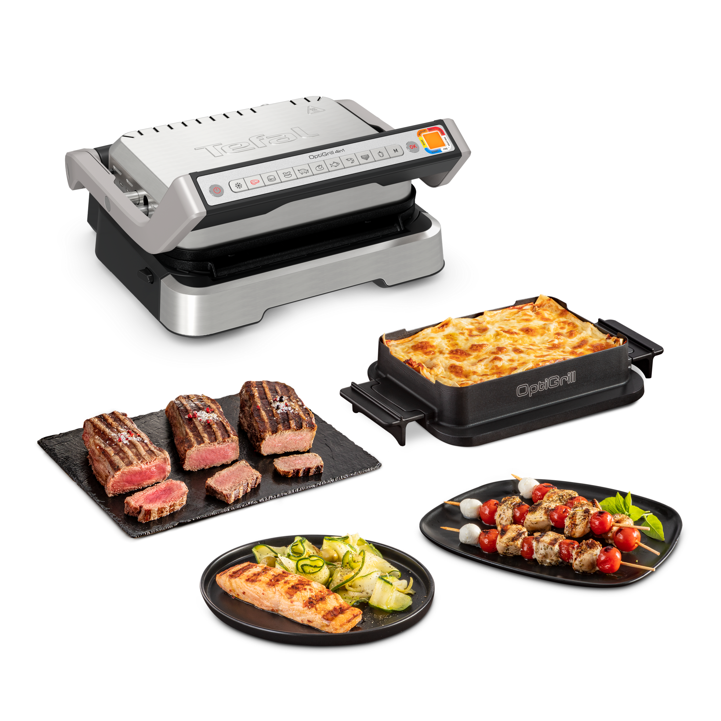 OptiGrill 4-en-1 GC774D10 Grill & Barbecue intelligent - 9 programmes