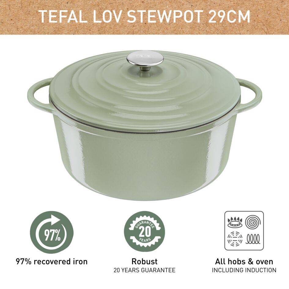 Lov E2580505 Cocotte en fonte - 29 cm - Induction