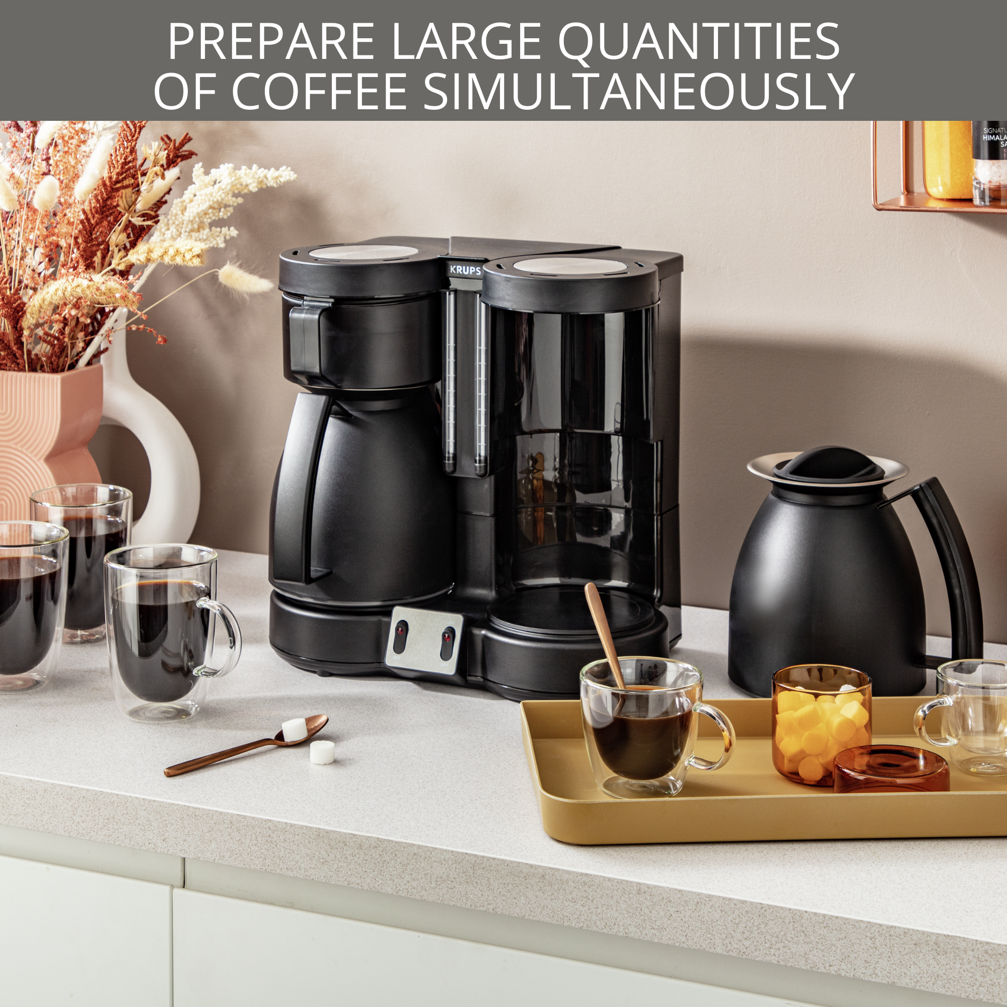 DuoThek KT850110 Dubbele koffiezetter met filter - 21 tassen - Thermos