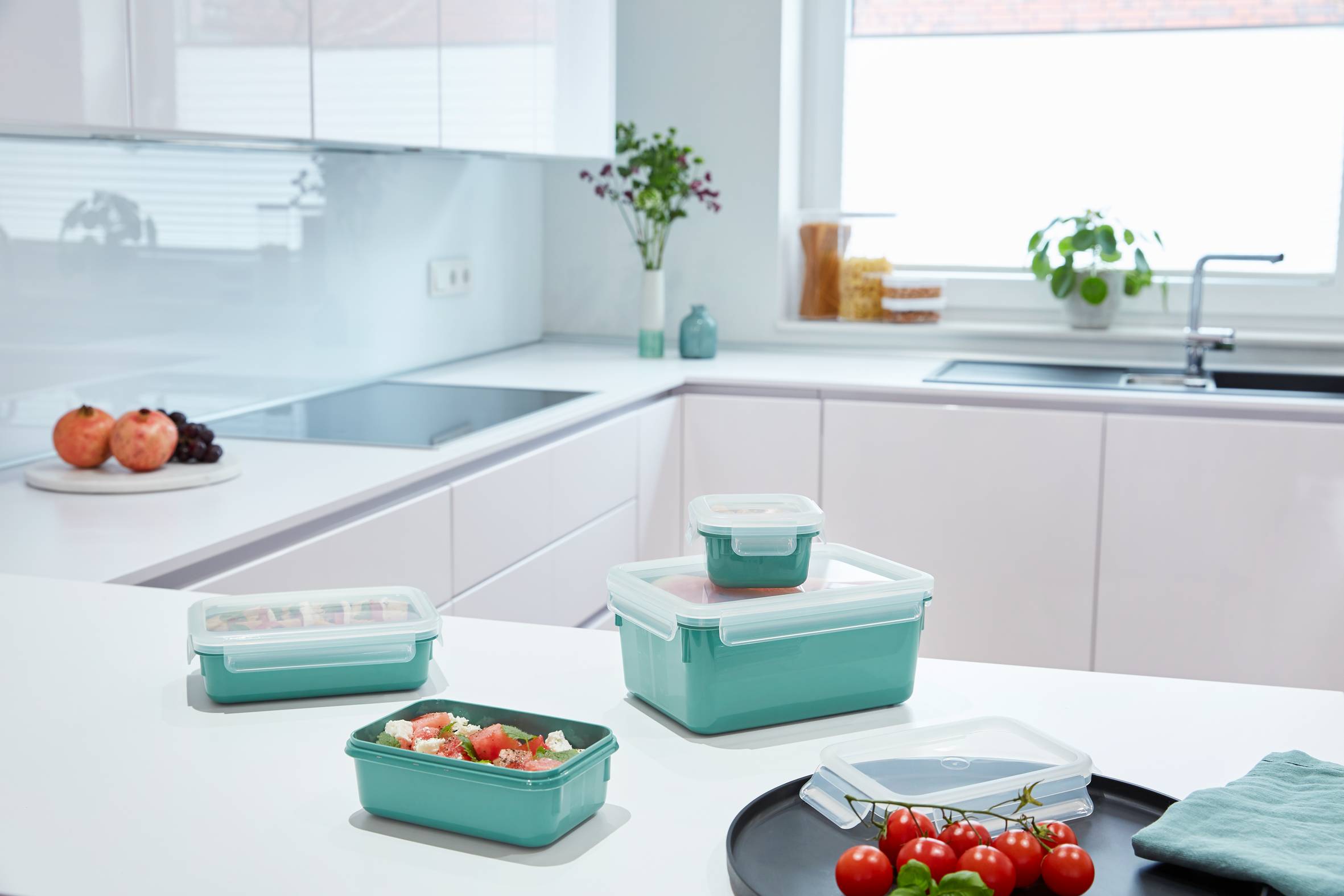 MasterSeal Color N1031010 Set de 4 boîtes de conservation - 0,20L / 0,55L / 0,80L / 2,2L