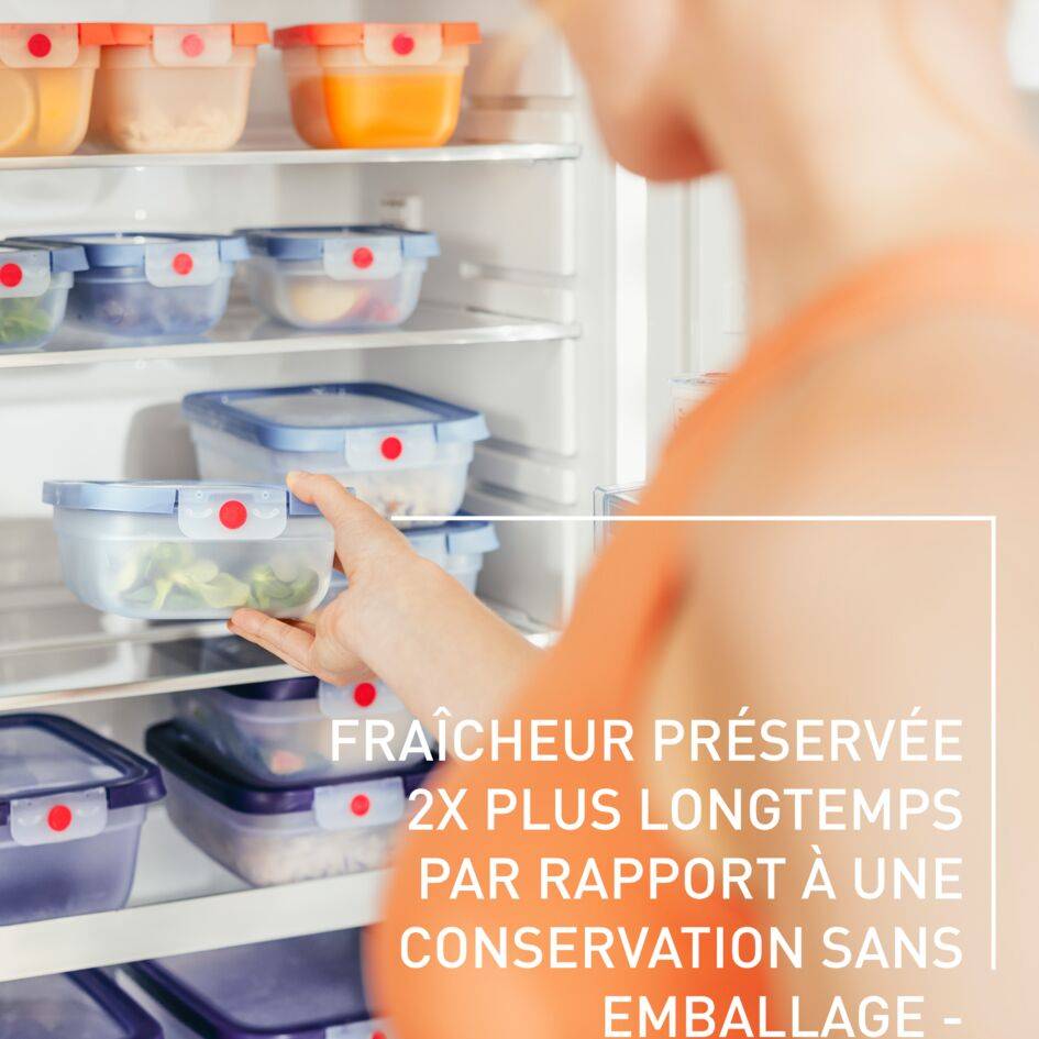 OneClick N1230210 Set de 3 boîtes de conservation - 0,5L / 1,2L / 2,3L