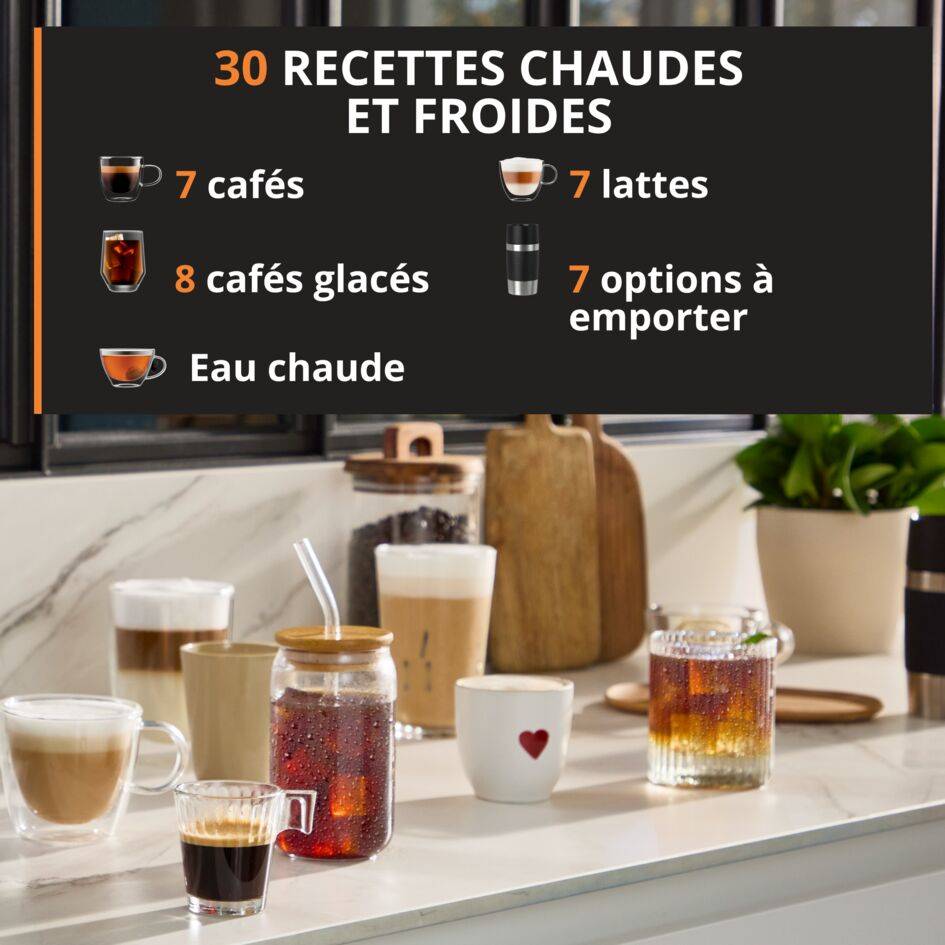 Sensation Elite, EA918GE0 Machine à espresso automatique, 30 recettes chaudes et froides - 1.7L
