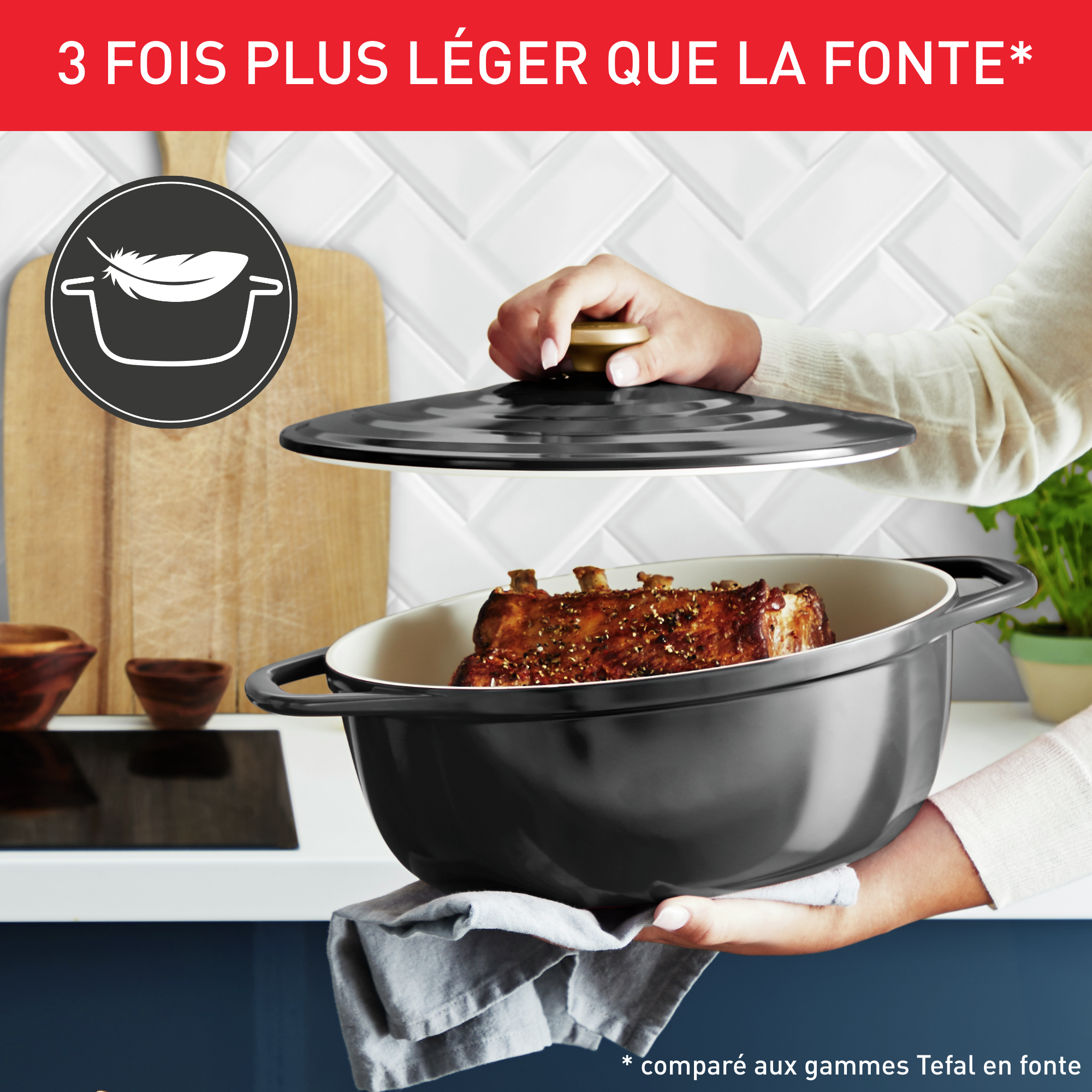 Air E2558904 Cocotte en aluminium - 30 x 23 cm - Induction