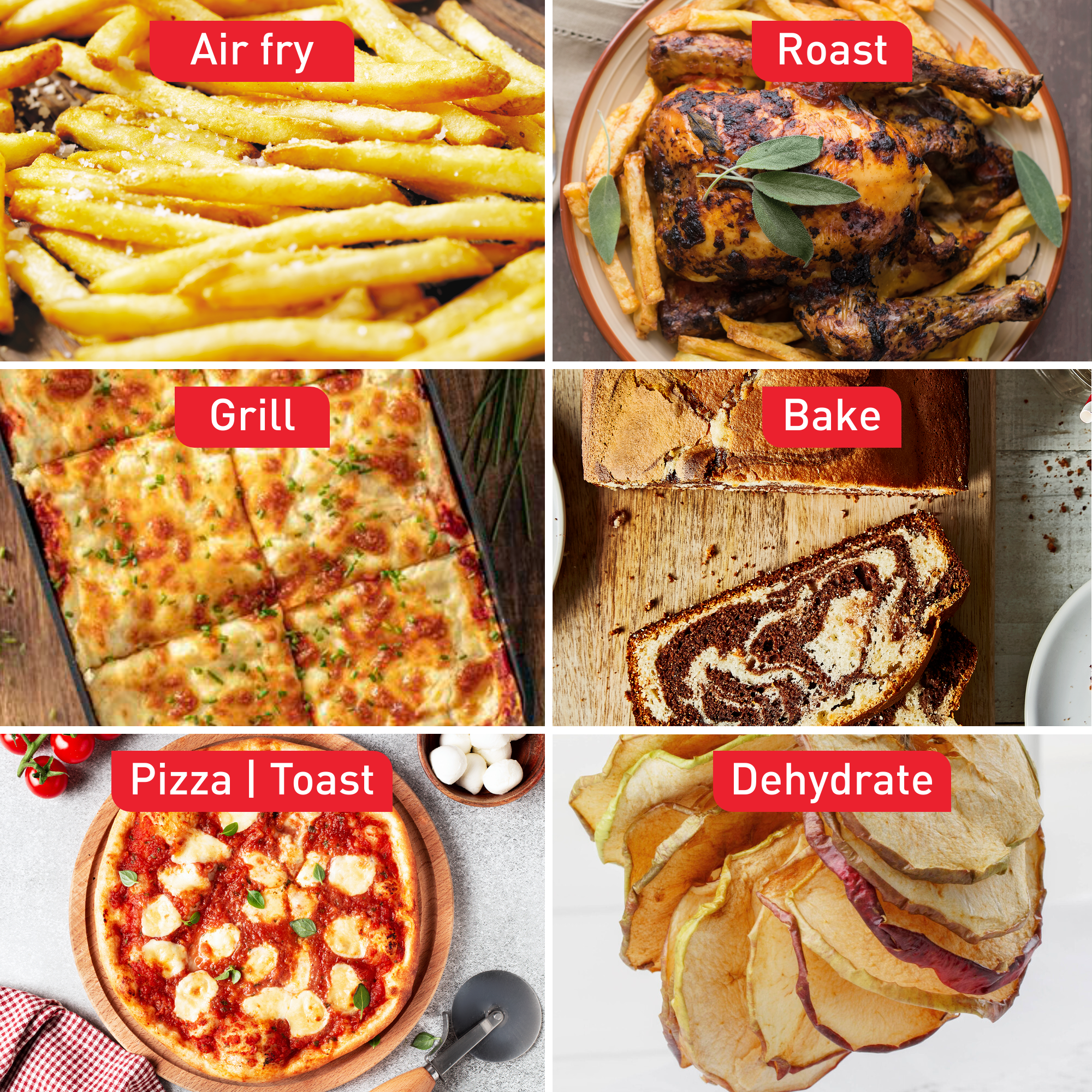 Easy Fry 2-en-1 FW605810 Air fryer & Four - 10 programmes - 20L